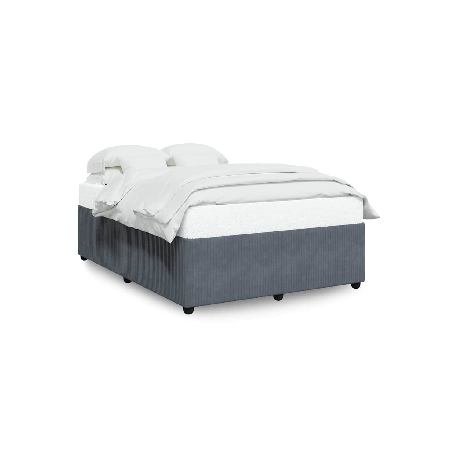 vidaXL Bed Frame without Mattress Dark Grey Queen Velvet