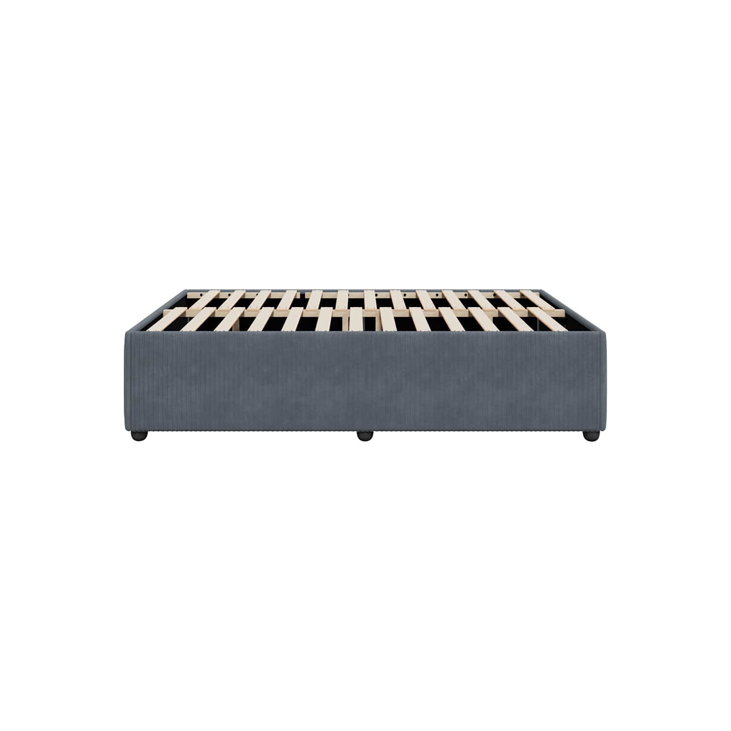 vidaXL Bed Frame without Mattress Dark Grey Queen Velvet