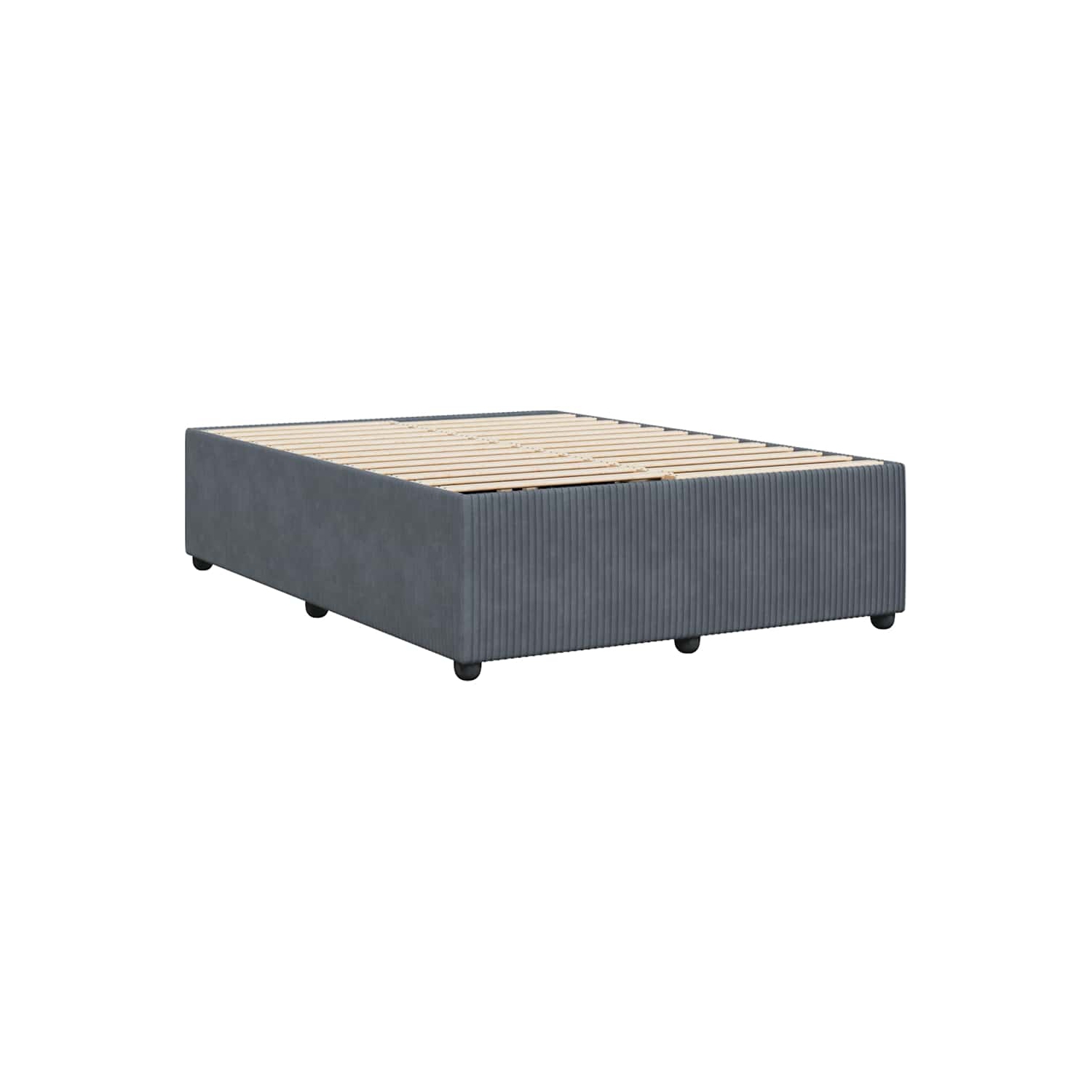 vidaXL Bed Frame without Mattress Dark Grey Queen Velvet