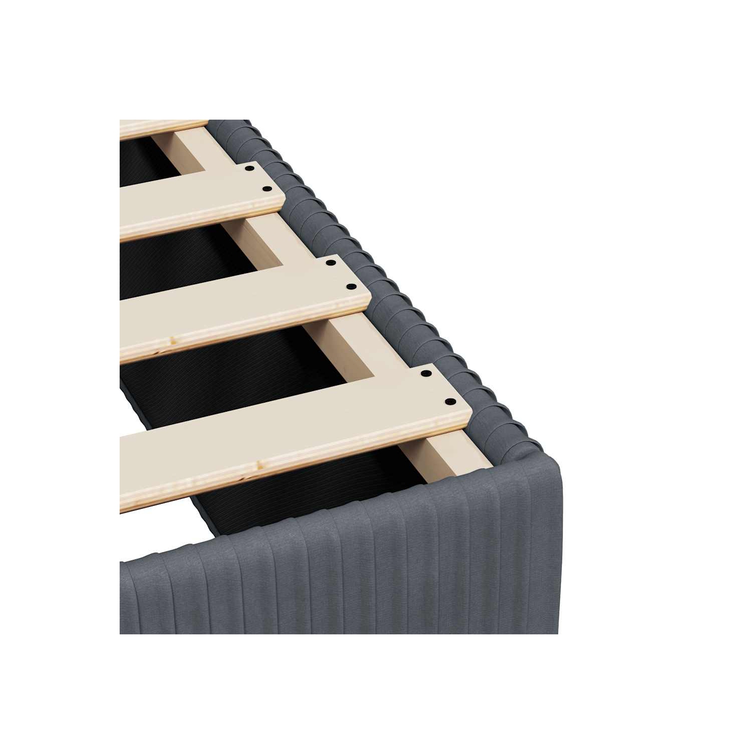 vidaXL Bed Frame without Mattress Dark Grey Queen Velvet