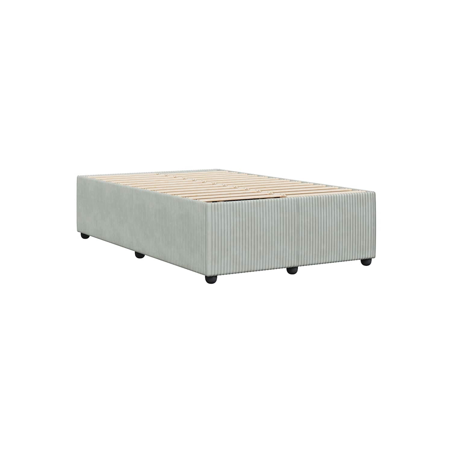 vidaXL Bed Frame without Mattress Light Grey Full Velvet