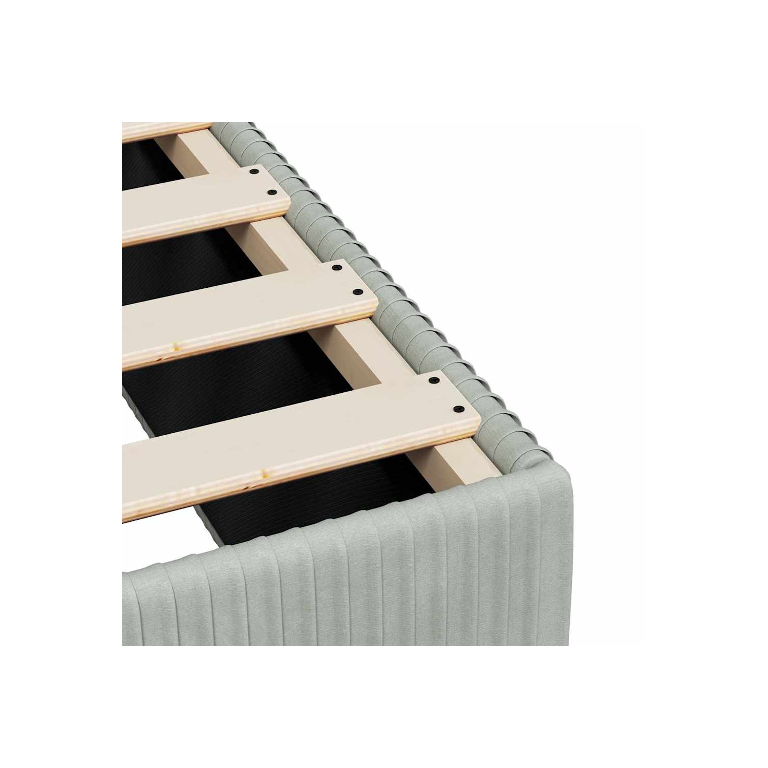 vidaXL Bed Frame without Mattress Light Grey Full Velvet