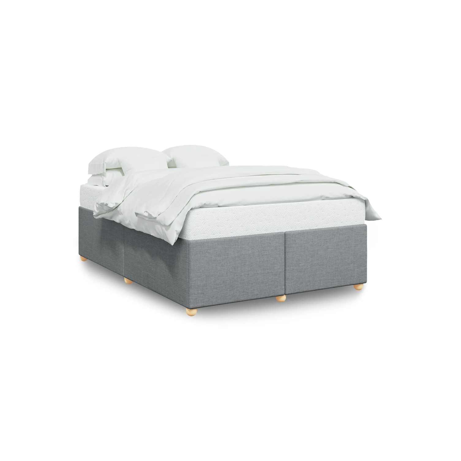 vidaXL Bed Frame without Mattress Light Grey&nbsp;Queen Fabric