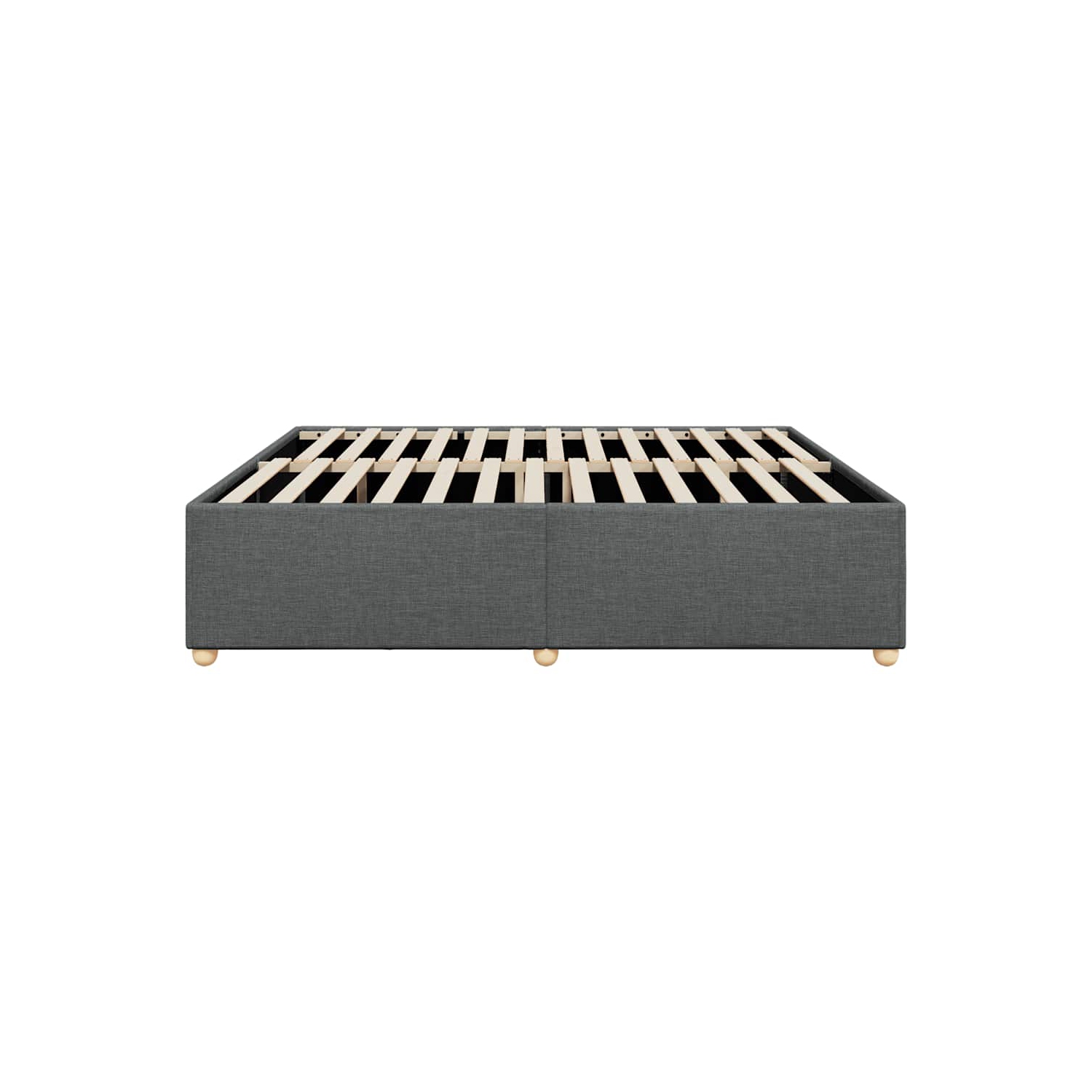 vidaXL Bed Frame without Mattress Dark Grey&nbsp;California King Fabric