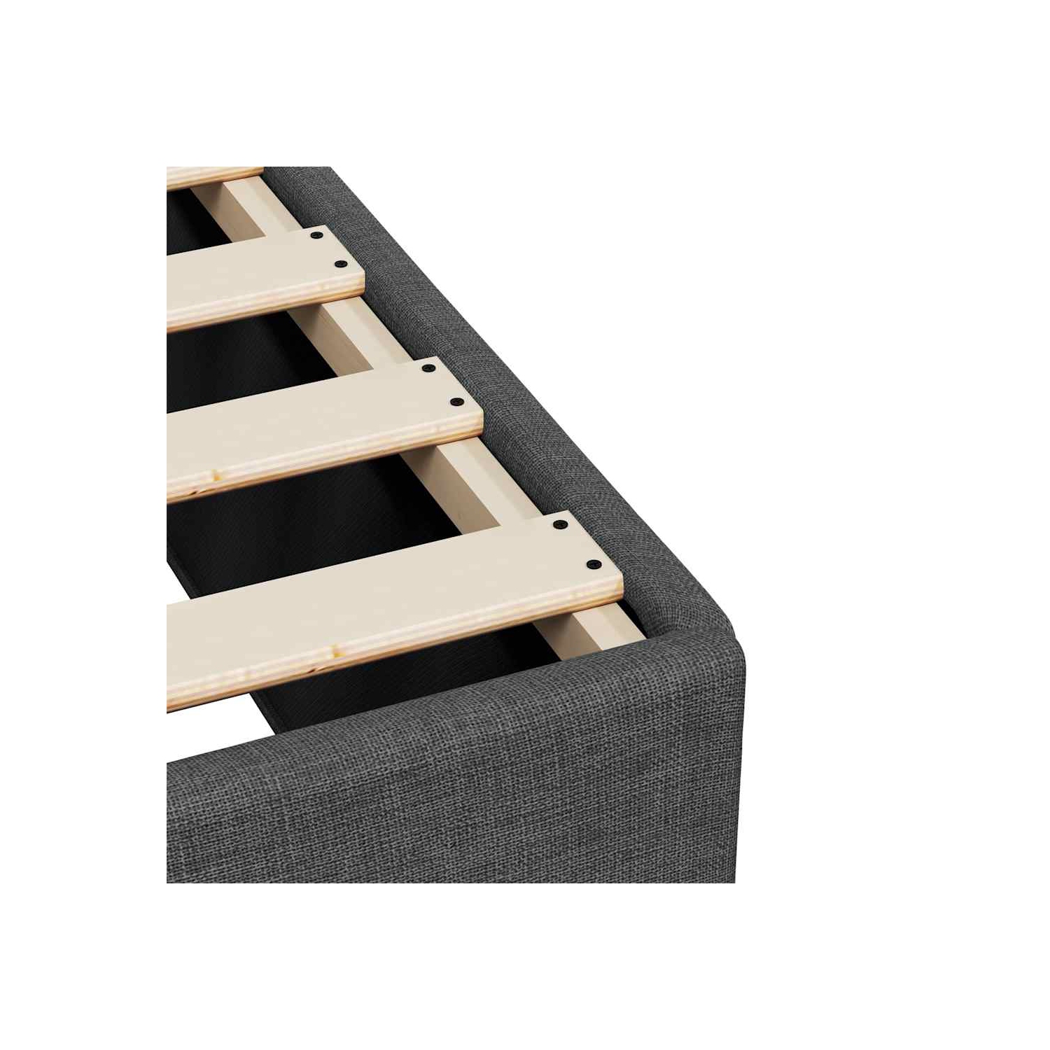 vidaXL Bed Frame without Mattress Dark Grey&nbsp;California King Fabric