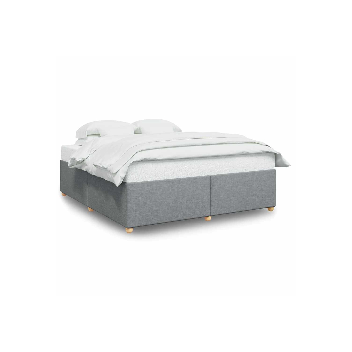 vidaXL Bed Frame without Mattress Light Grey&nbsp;California King Fabric