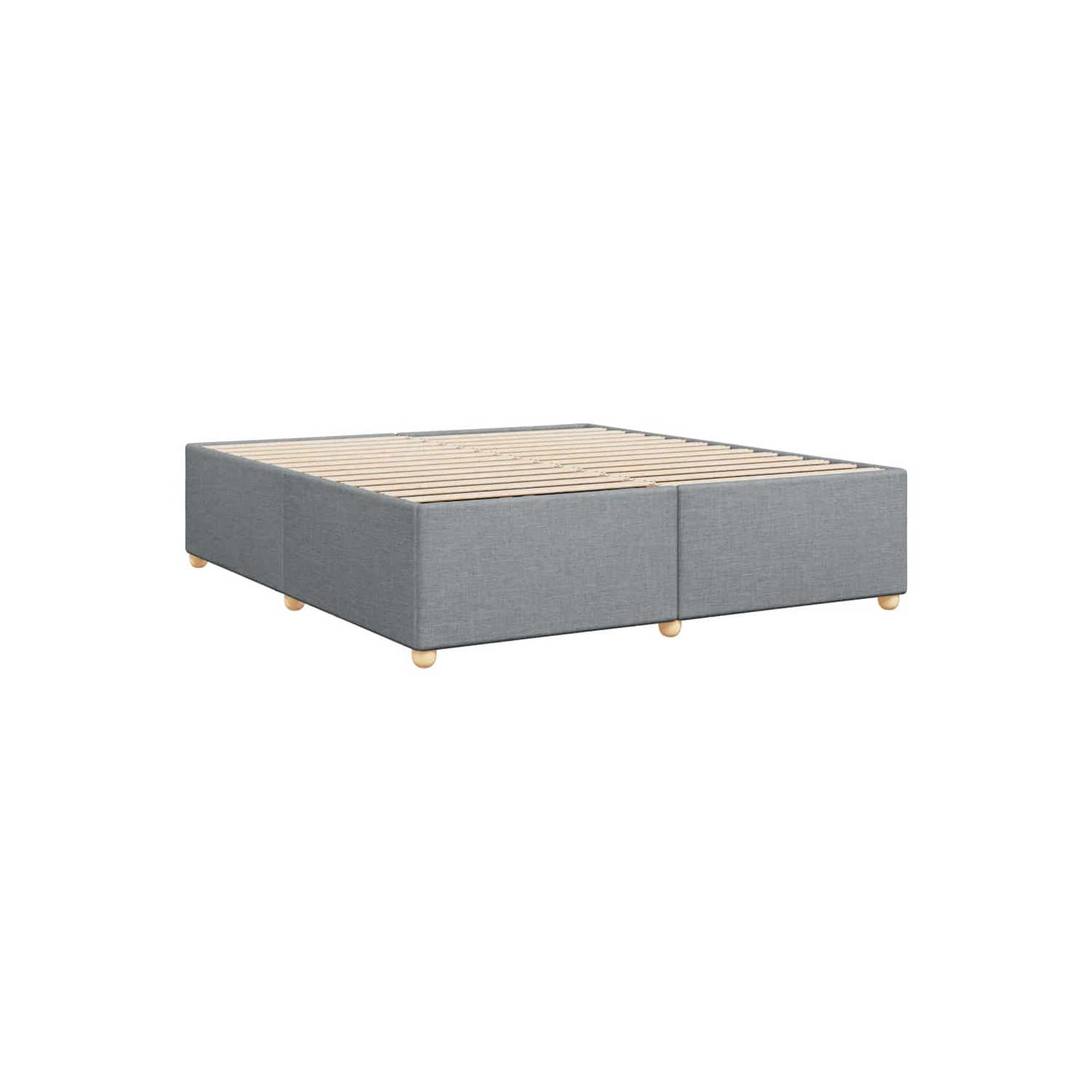 vidaXL Bed Frame without Mattress Light Grey California King Fabric