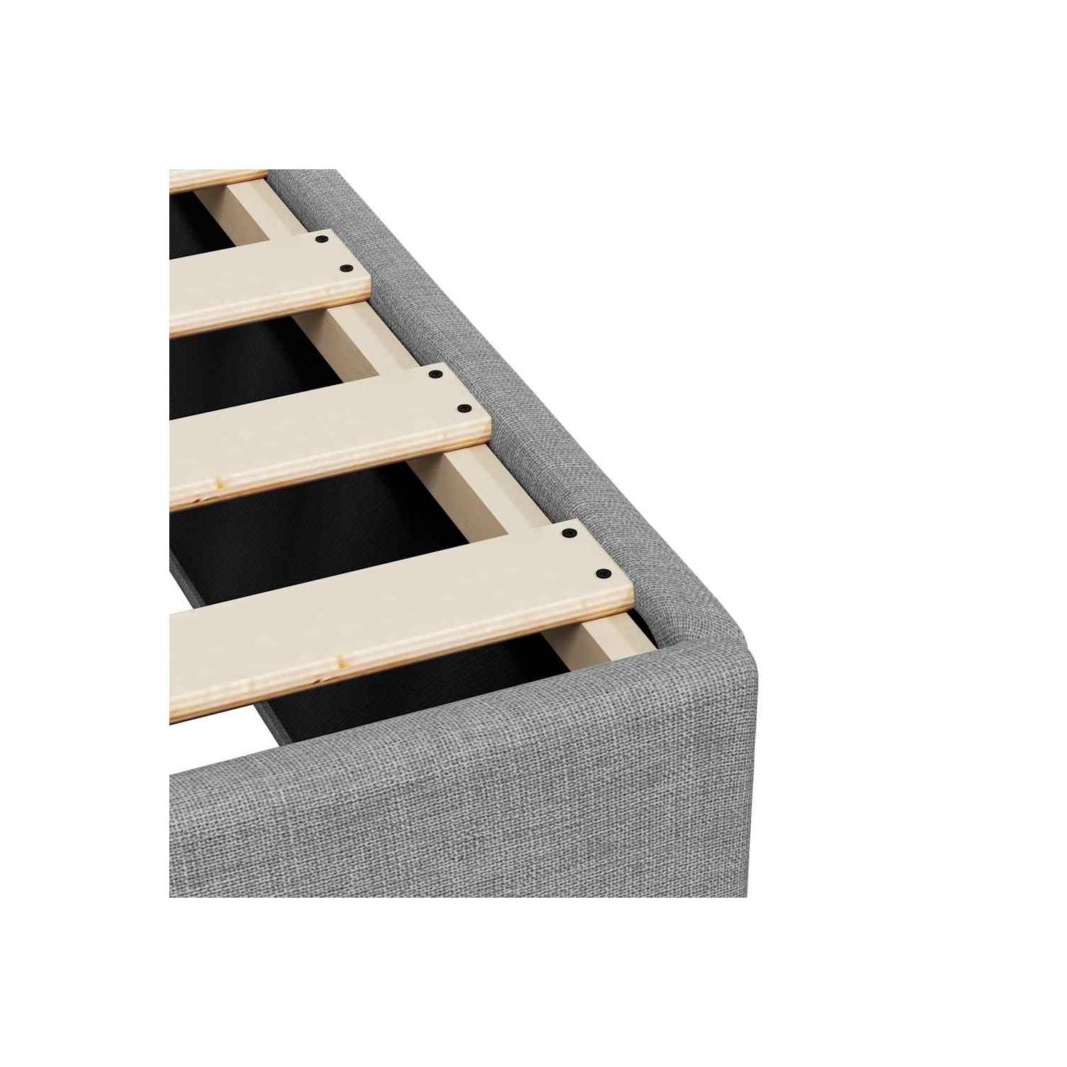 vidaXL Bed Frame without Mattress Light Grey California King Fabric