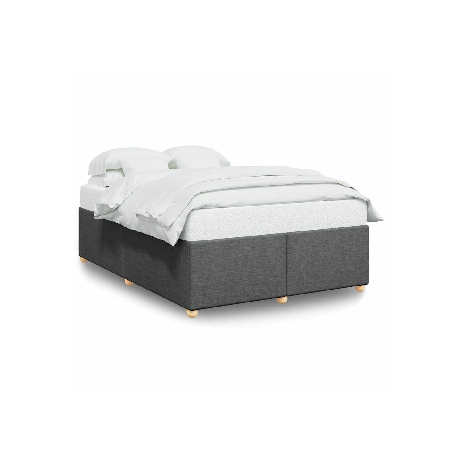 vidaXL Bed Frame without Mattress Dark Grey&nbsp;Queen Fabric