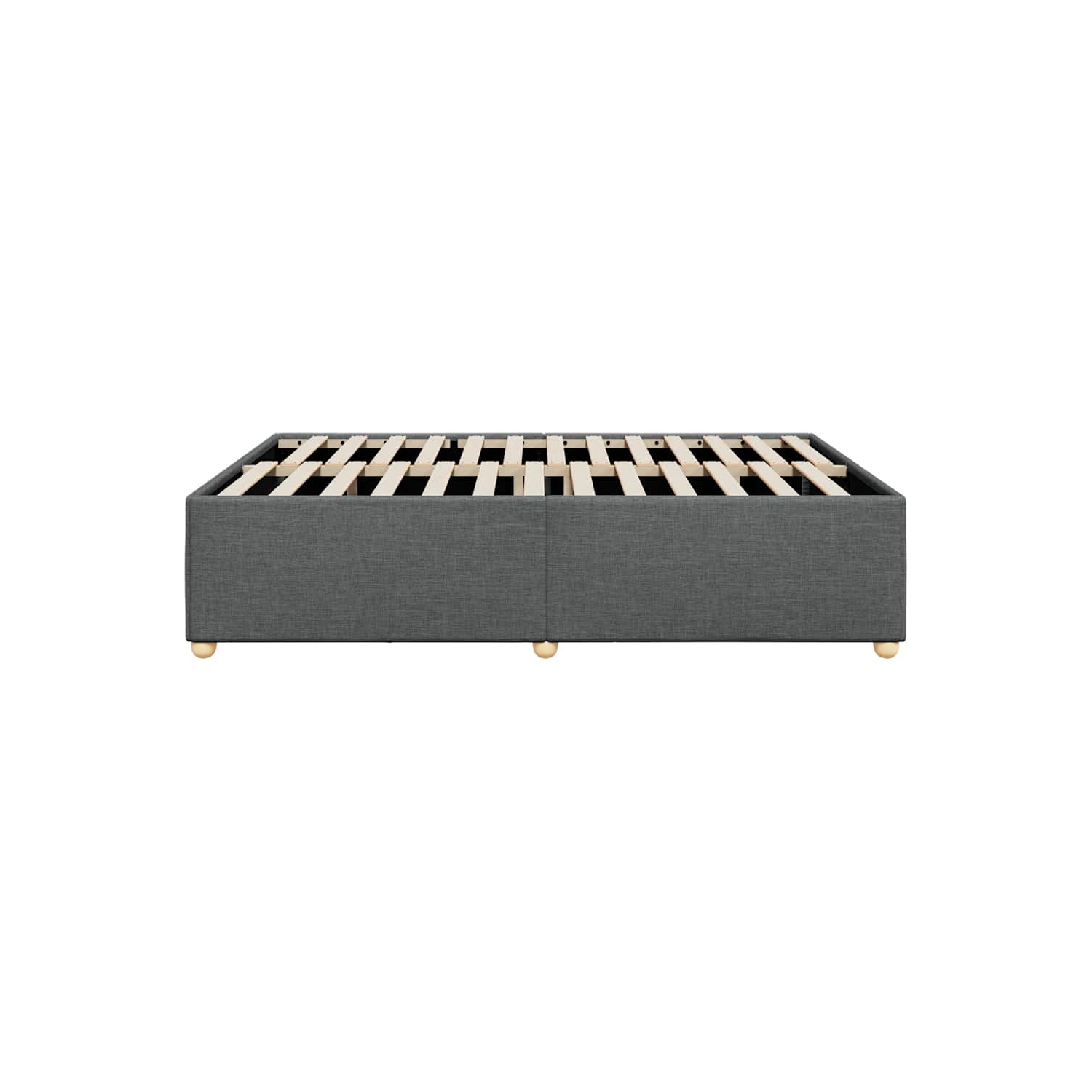 vidaXL Bed Frame without Mattress Dark Grey&nbsp;Queen Fabric