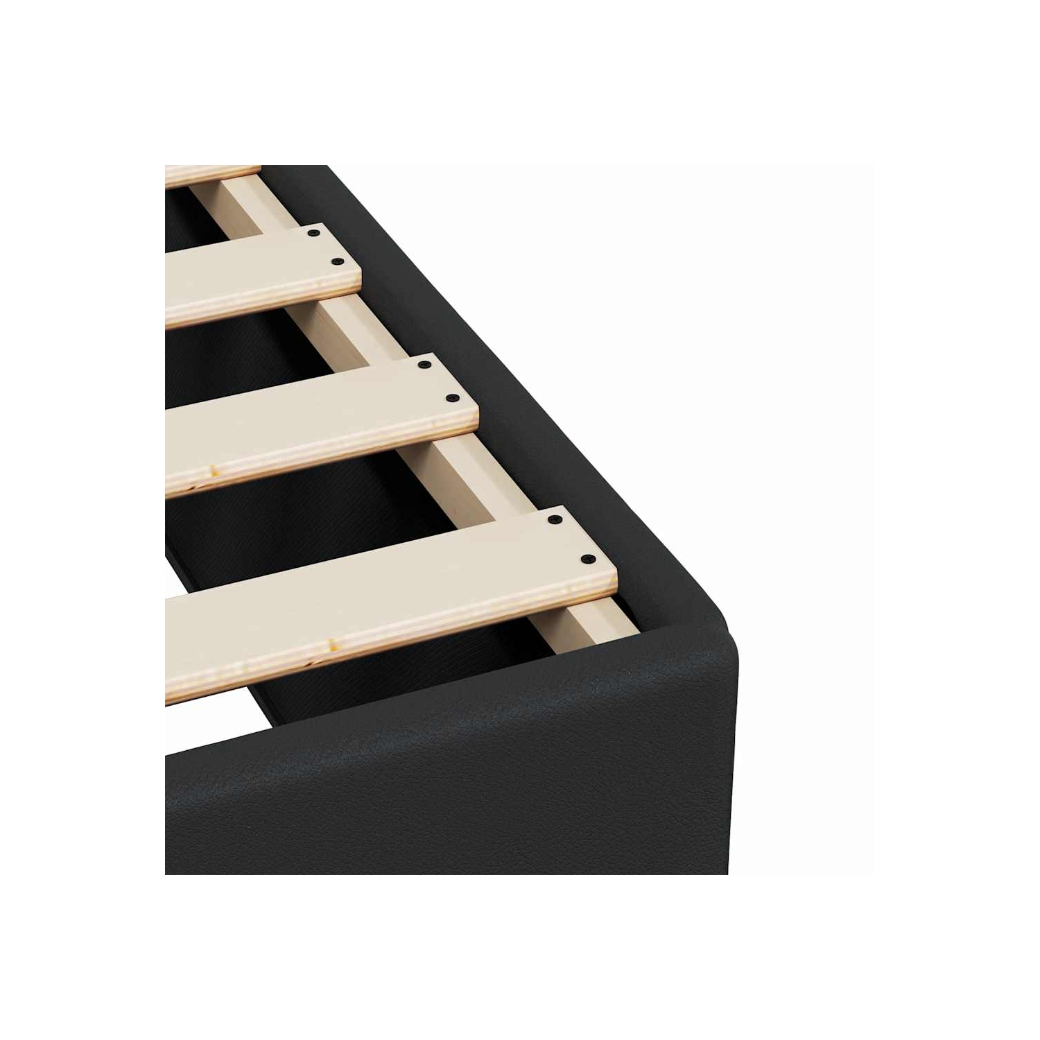 vidaXL Bed Frame without Mattress Black&nbsp;Queen Faux Leather