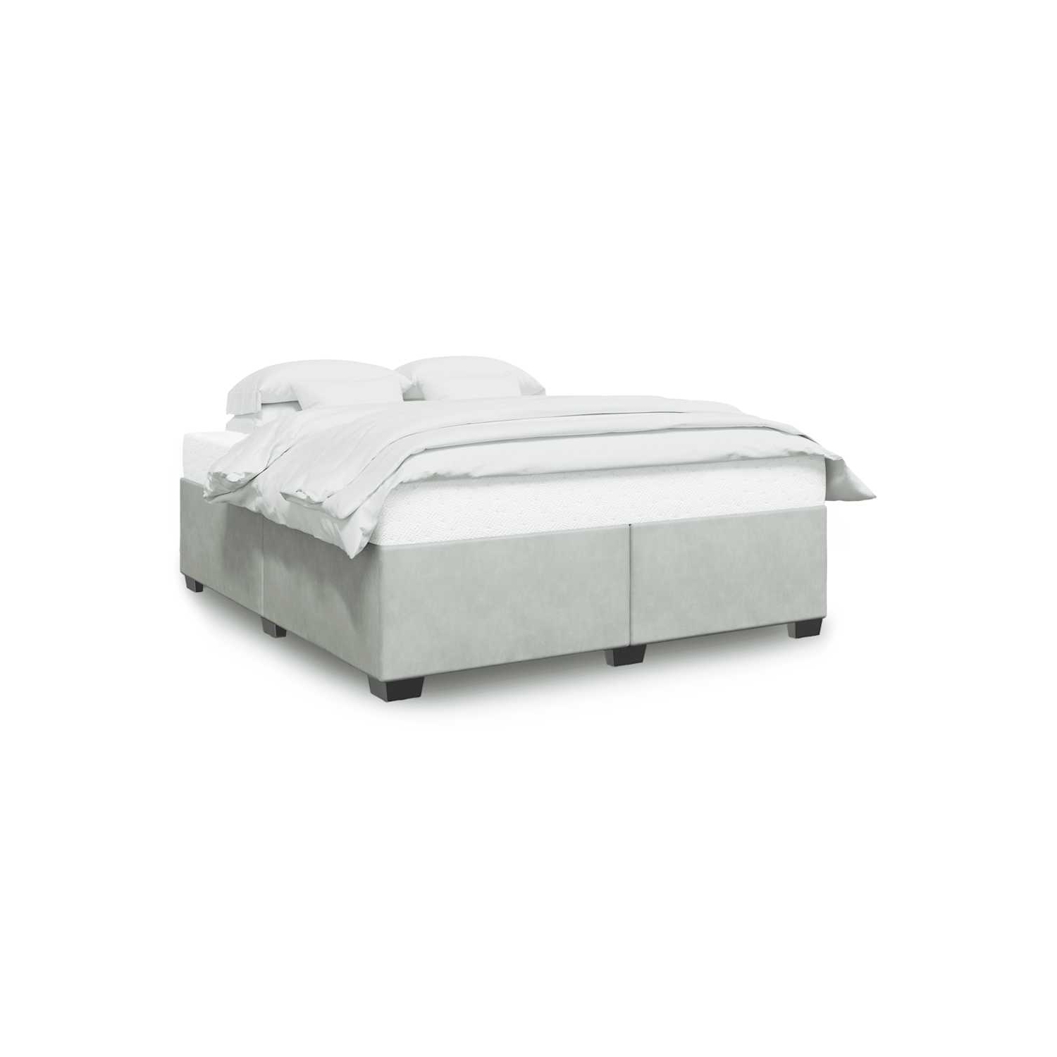 vidaXL Bed Frame without Mattress Light Grey&nbsp;California King Velvet