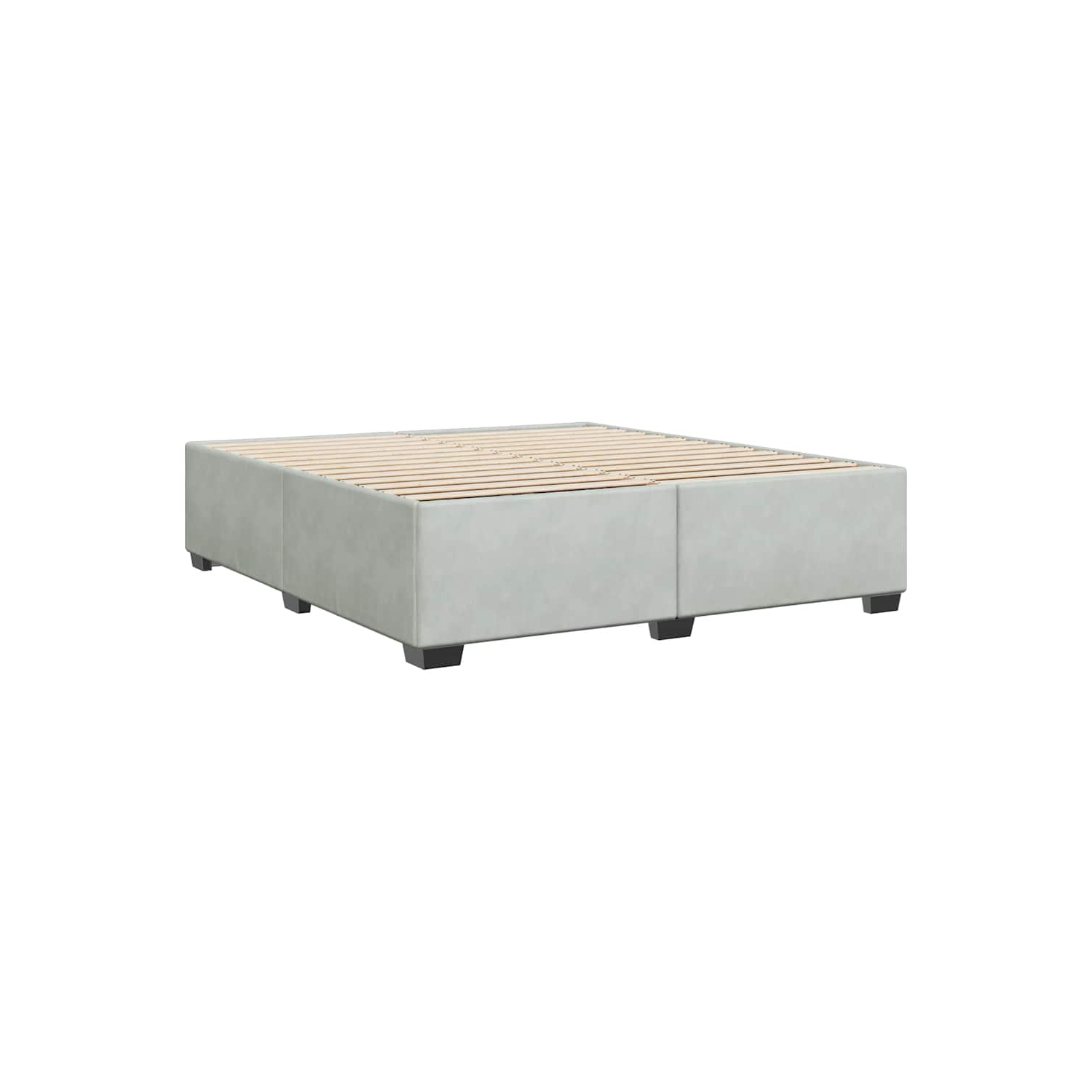 vidaXL Bed Frame without Mattress Light Grey&nbsp;California King Velvet