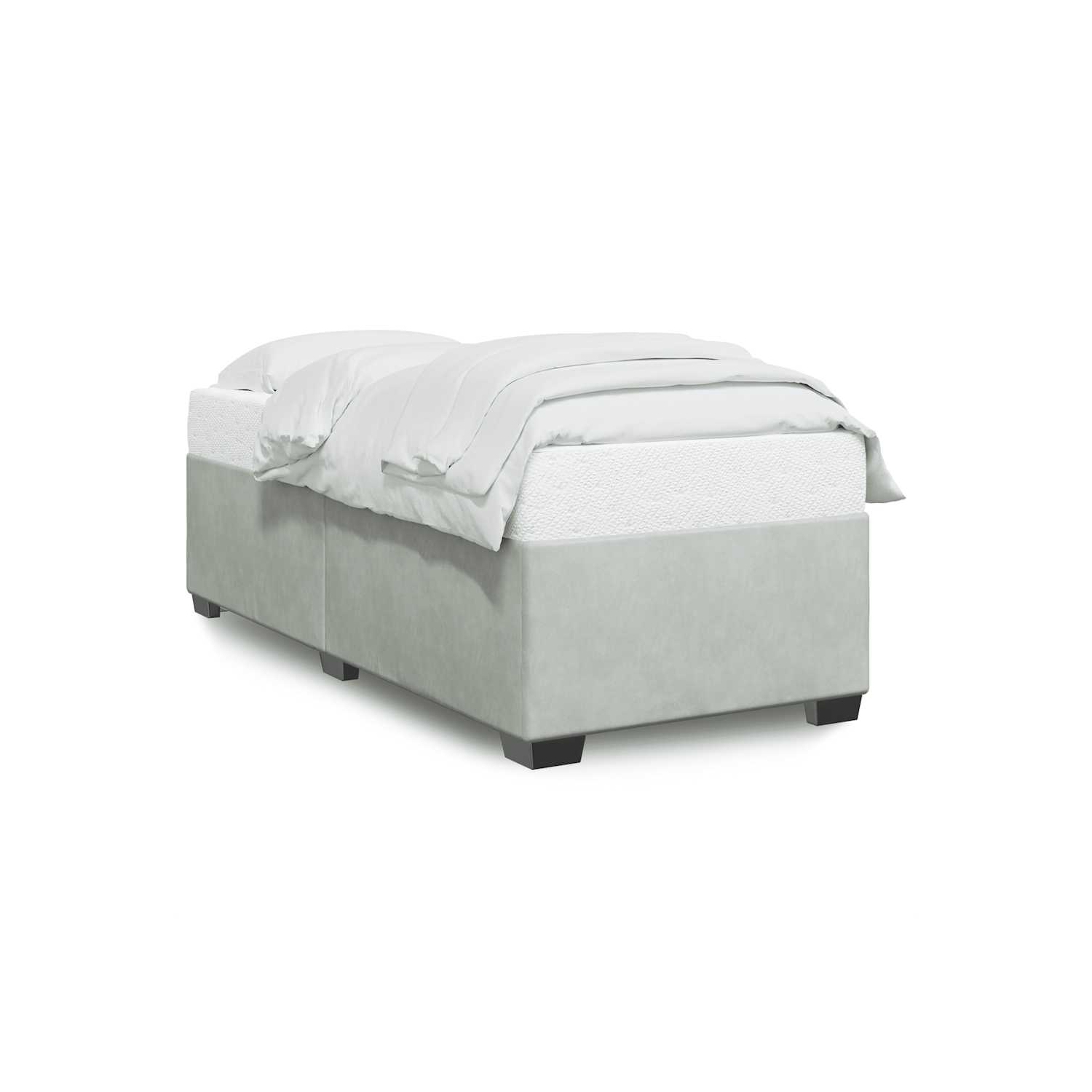 vidaXL Bed Frame without Mattress Light Grey&nbsp;Twin Velvet
