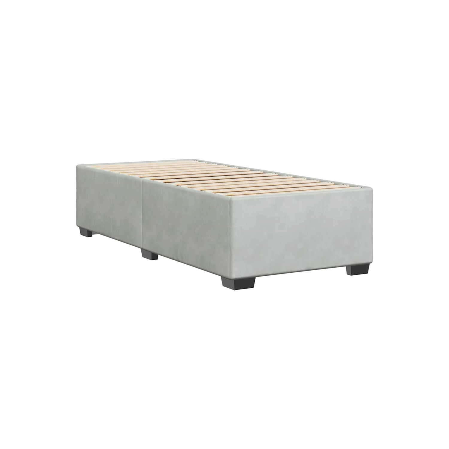 vidaXL Bed Frame without Mattress Light Grey&nbsp;Twin Velvet