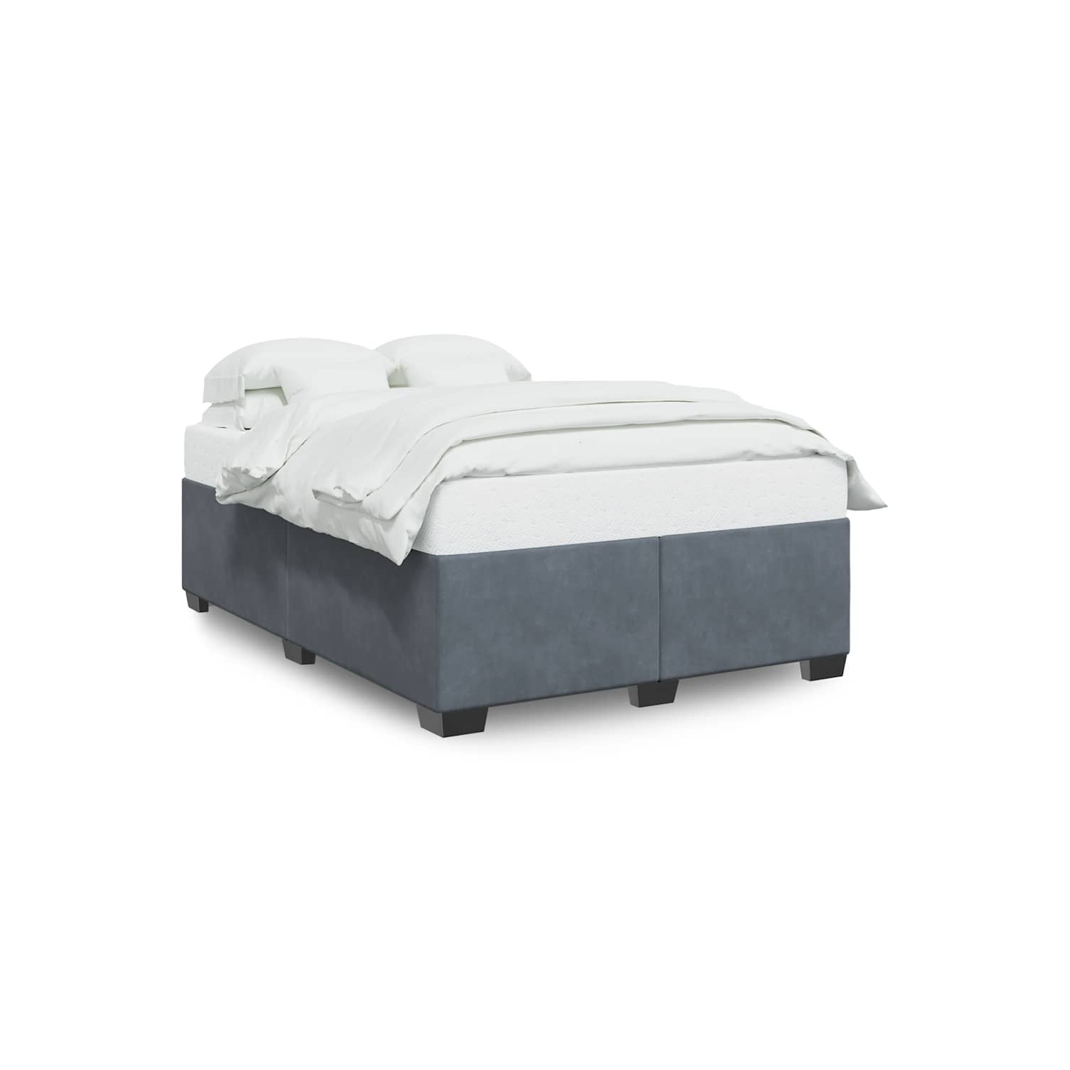 vidaXL Bed Frame without Mattress Dark Grey&nbsp;Full Velvet