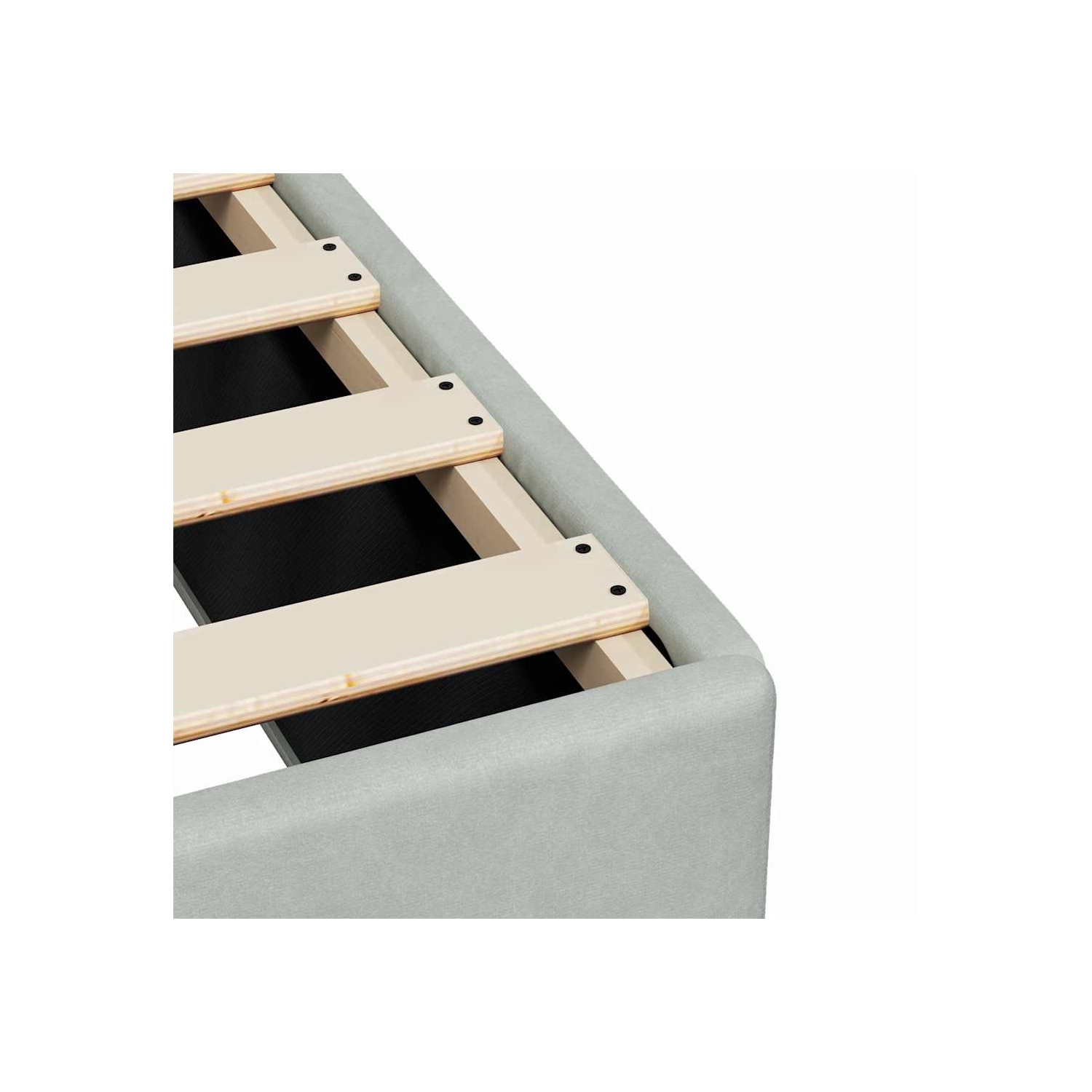 Cadre de lit vidaXL sans matelas&nbsp;en velours pleine grandeur gris pâle