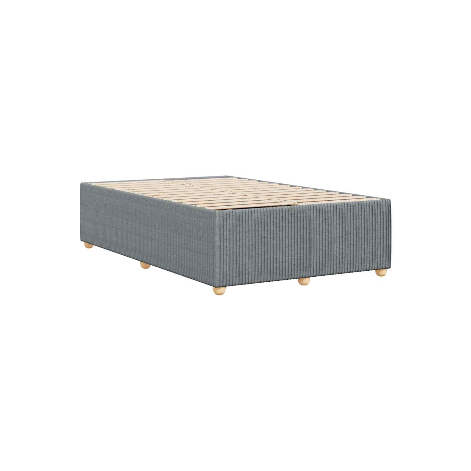 vidaXL Bed Frame without Mattress Light Grey Full Fabric