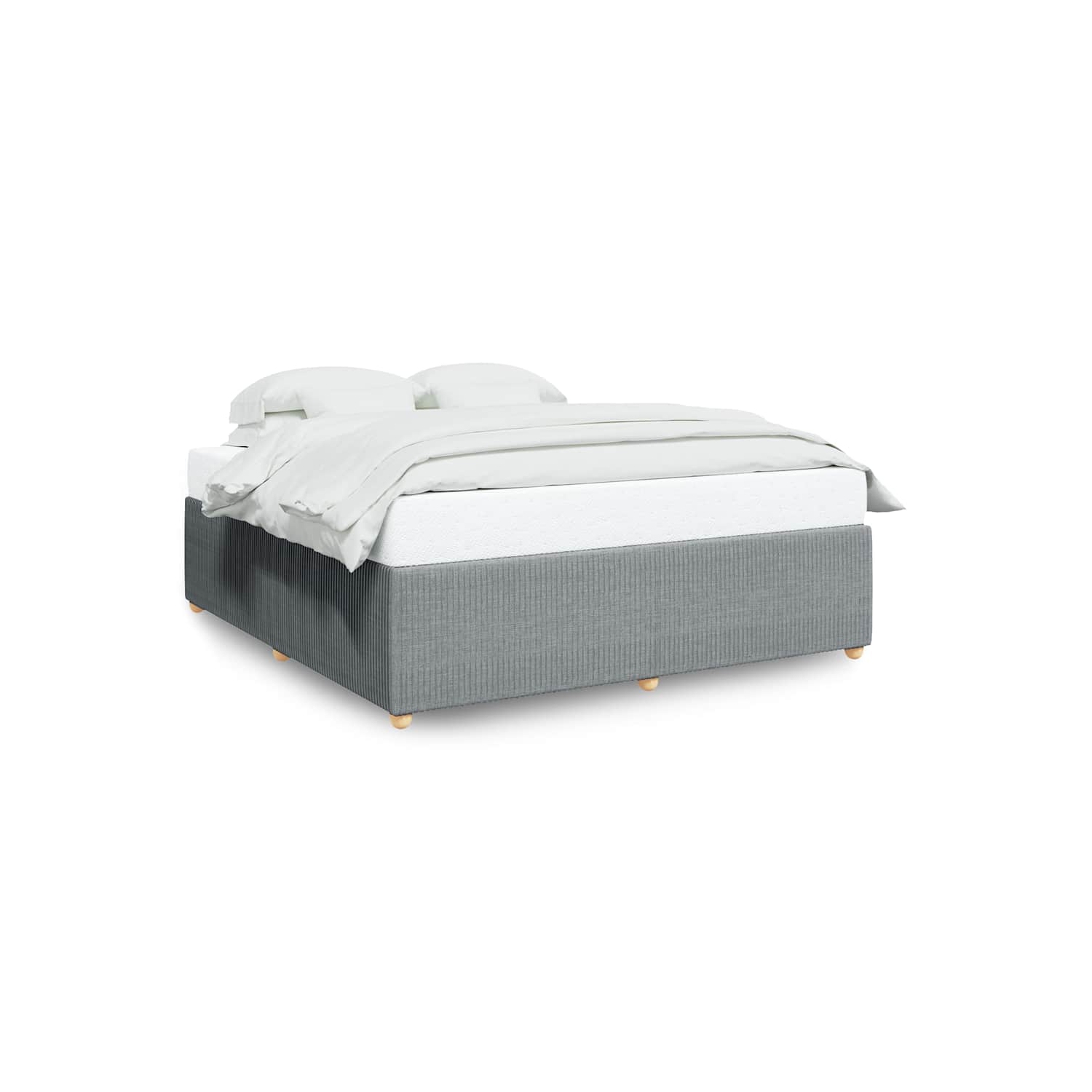 vidaXL Bed Frame without Mattress Light Grey California King Fabric