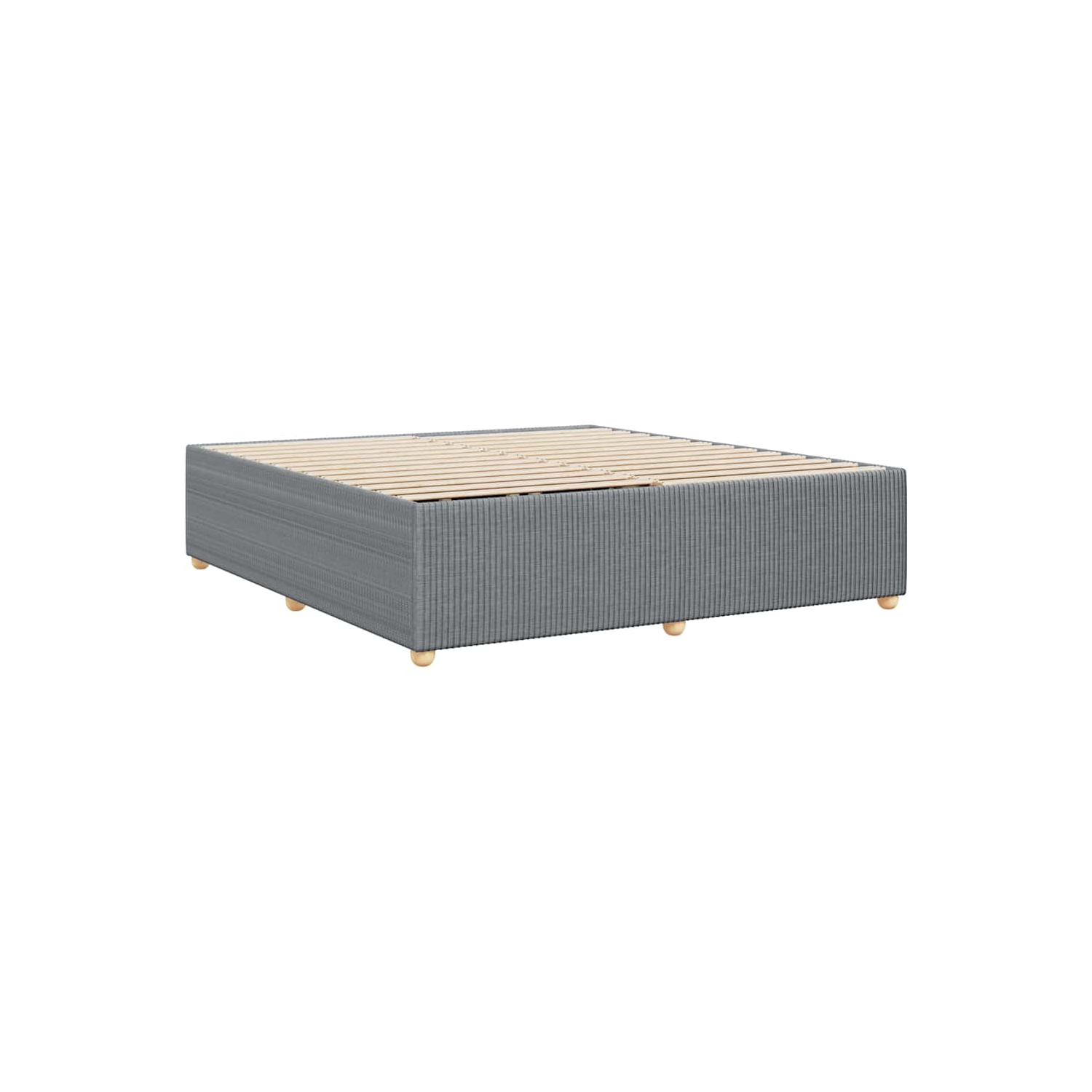 vidaXL Bed Frame without Mattress Light Grey California King Fabric