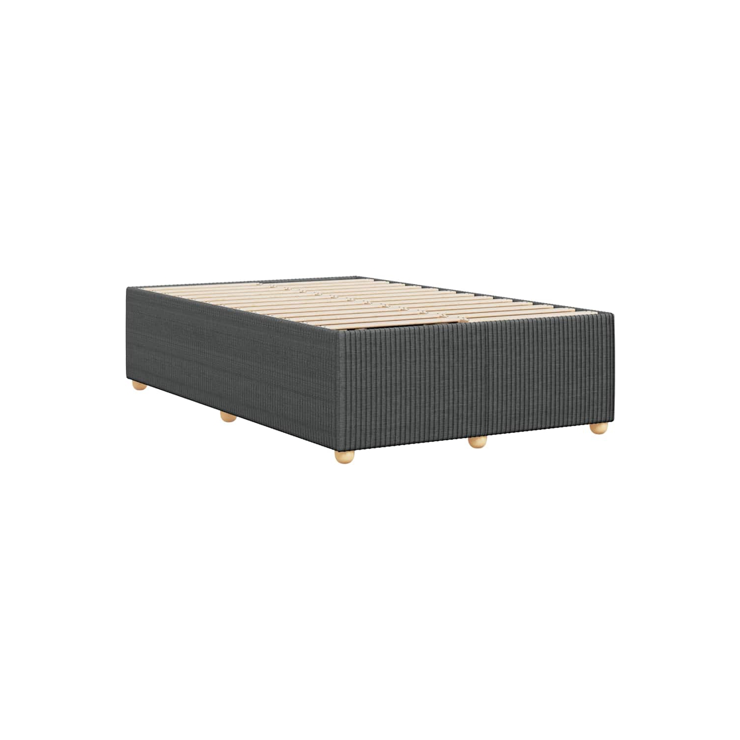 vidaXL Bed Frame without Mattress Dark Grey Full Fabric