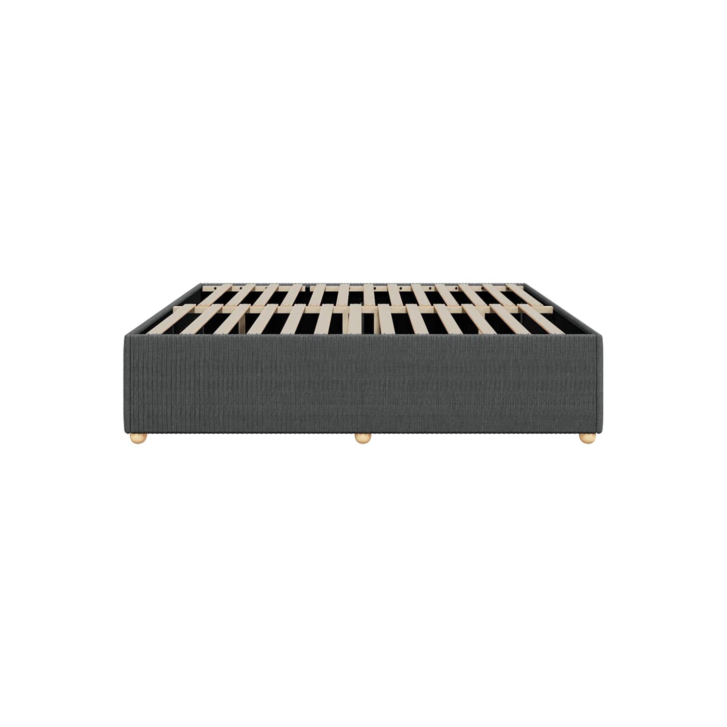 vidaXL Bed Frame without Mattress Dark Grey California King Fabric