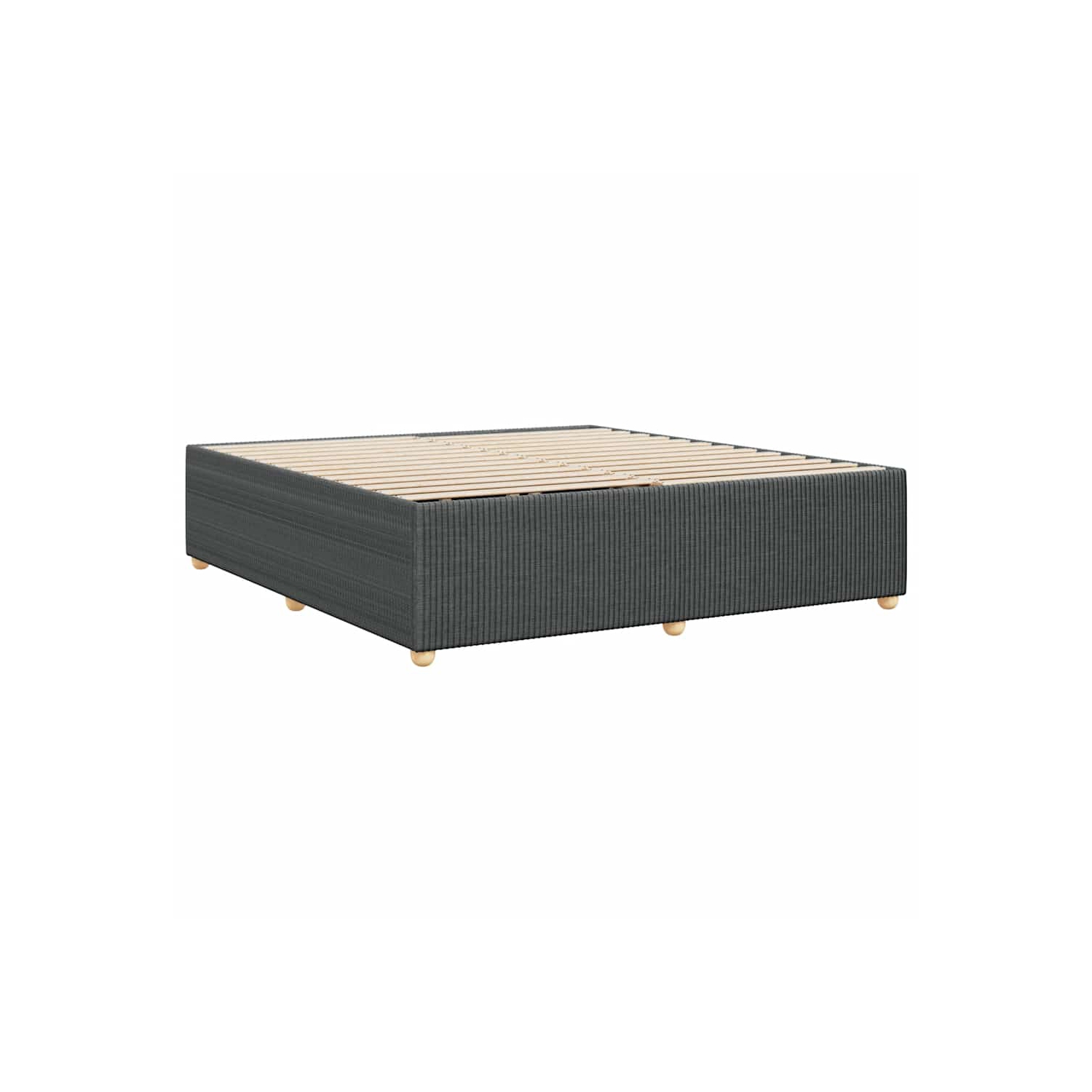 vidaXL Bed Frame without Mattress Dark Grey California King Fabric