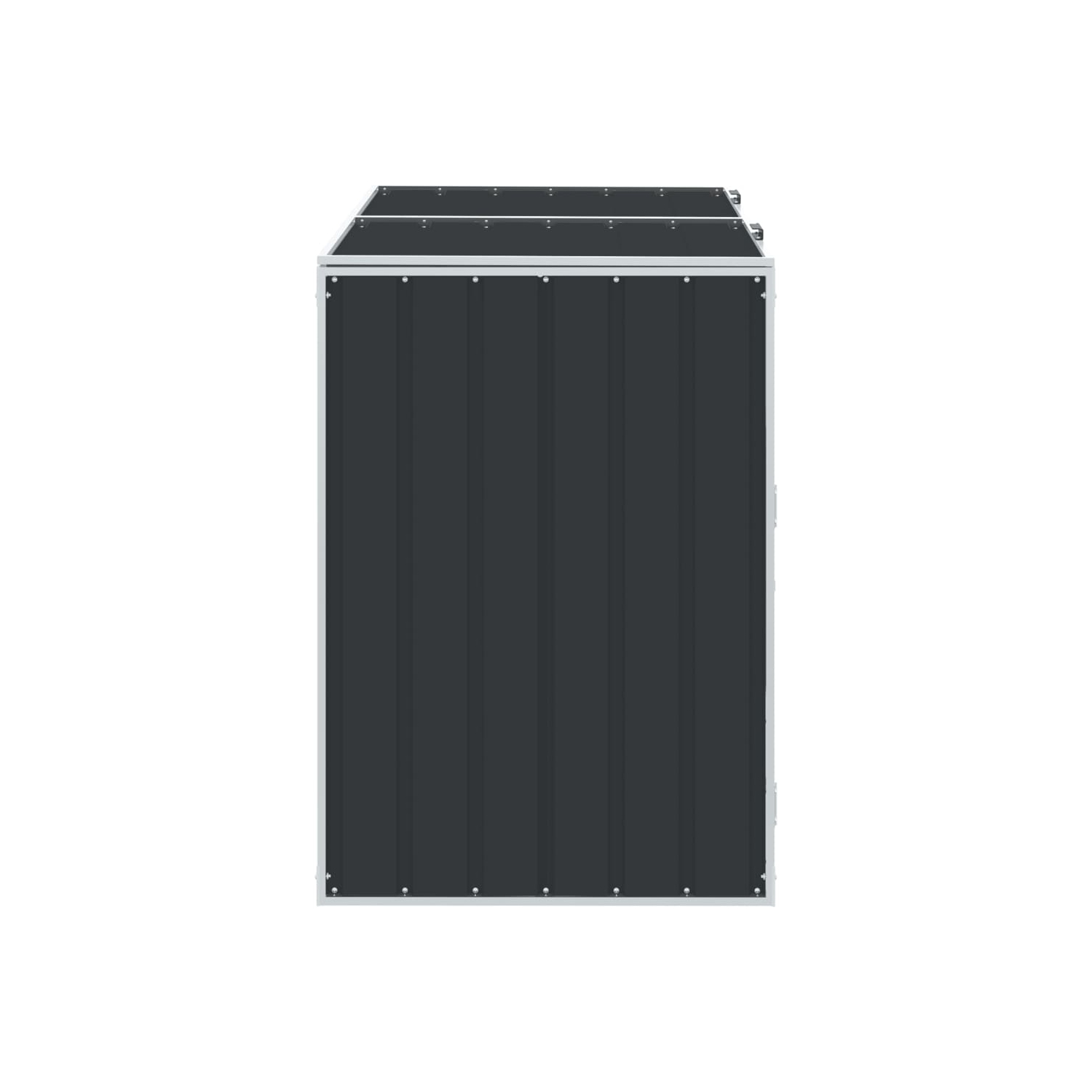 vidaXL Wheelie Bin Storage for Double Bins Anthracite 144x81x113 cm Steel
