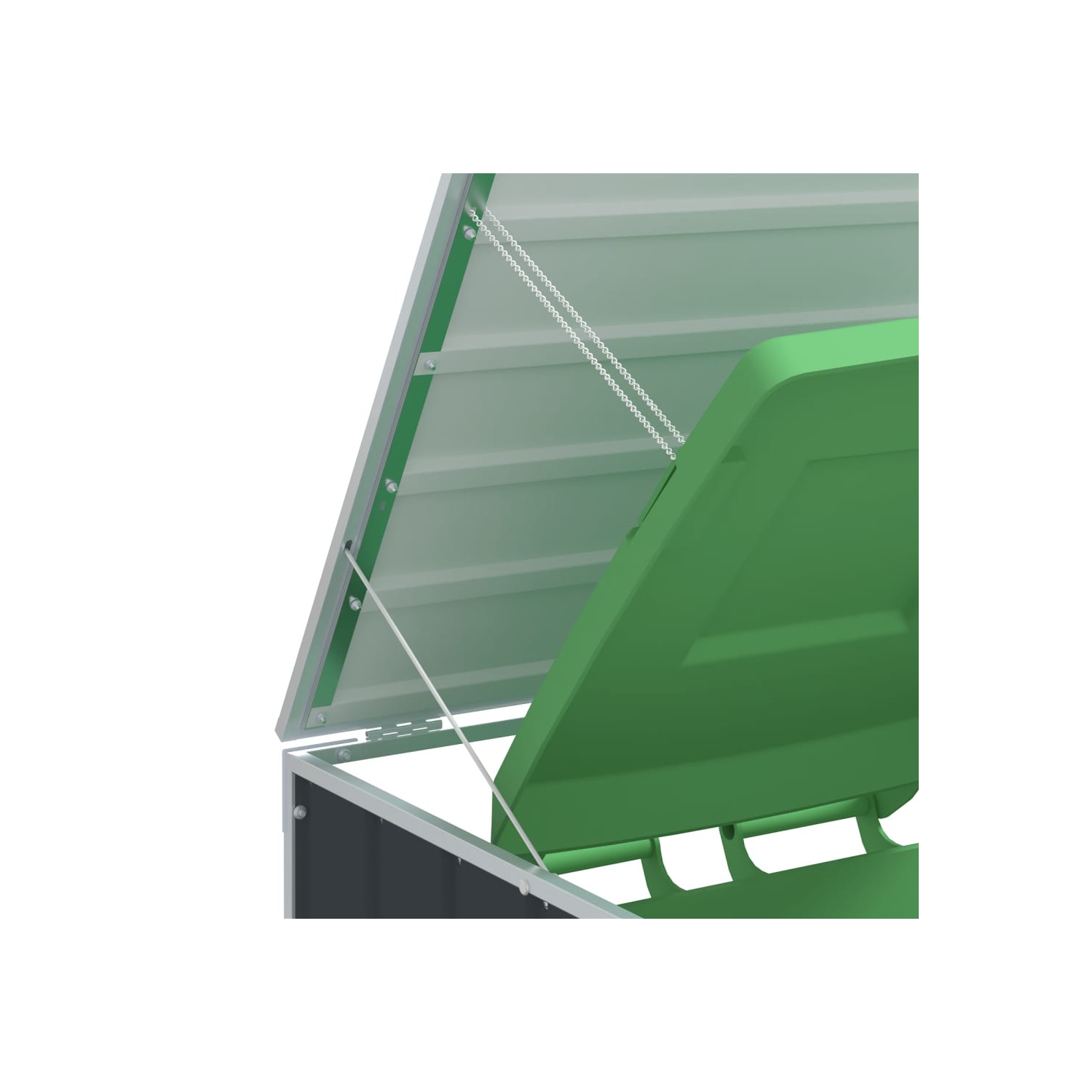 vidaXL Wheelie Bin Storage for Double Bins Anthracite 144x81x113 cm Steel