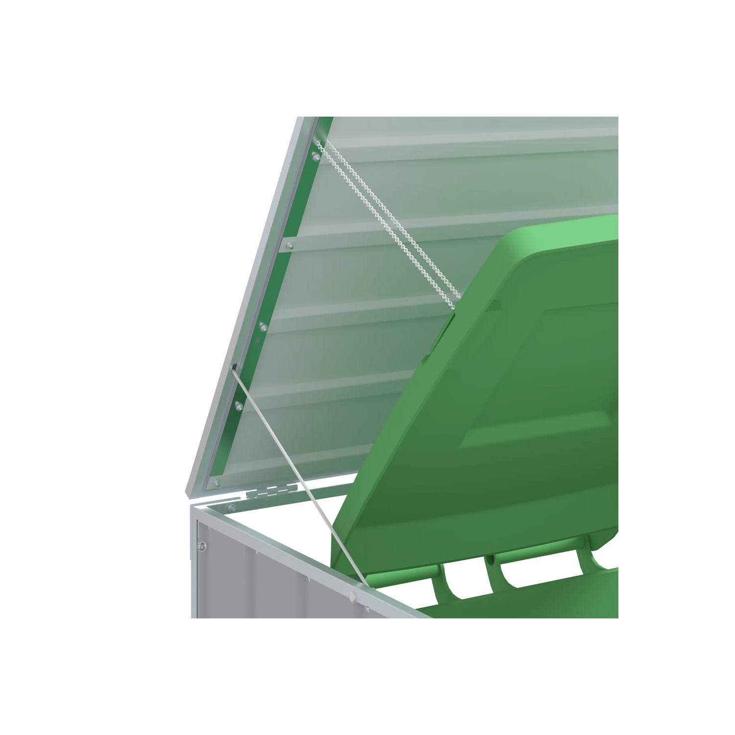 vidaXL Wheelie Bin Storage for Triple Bins Grey 216x81x115 cm Steel