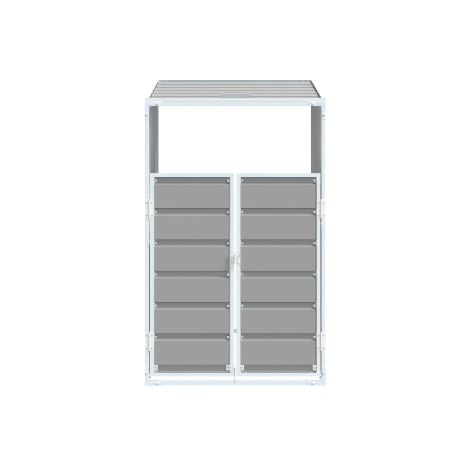 vidaXL Wheelie Bin Storage for Single Bin Grey 72x81x115 cm Steel