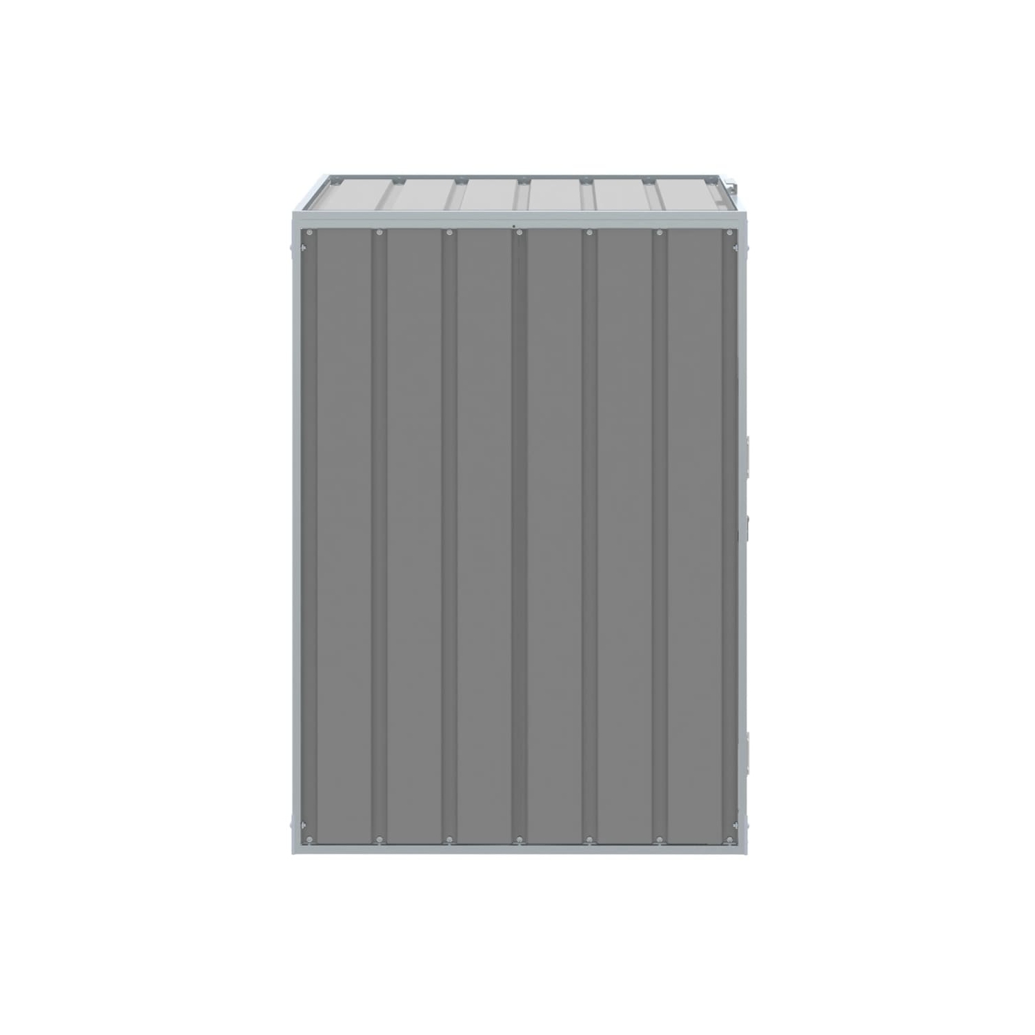 vidaXL Wheelie Bin Storage for Single Bin Grey 72x81x115 cm Steel