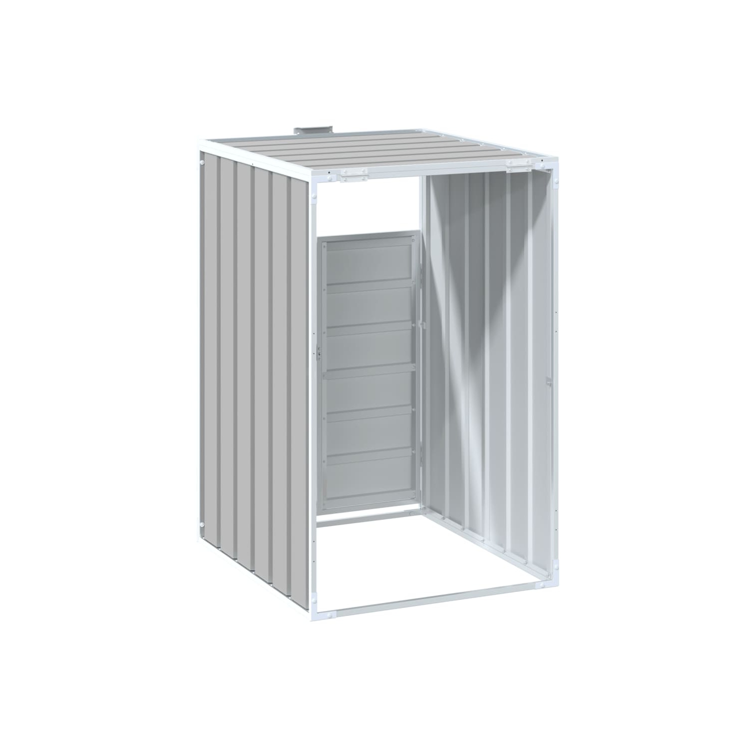 vidaXL Wheelie Bin Storage for Single Bin Grey 72x81x115 cm Steel