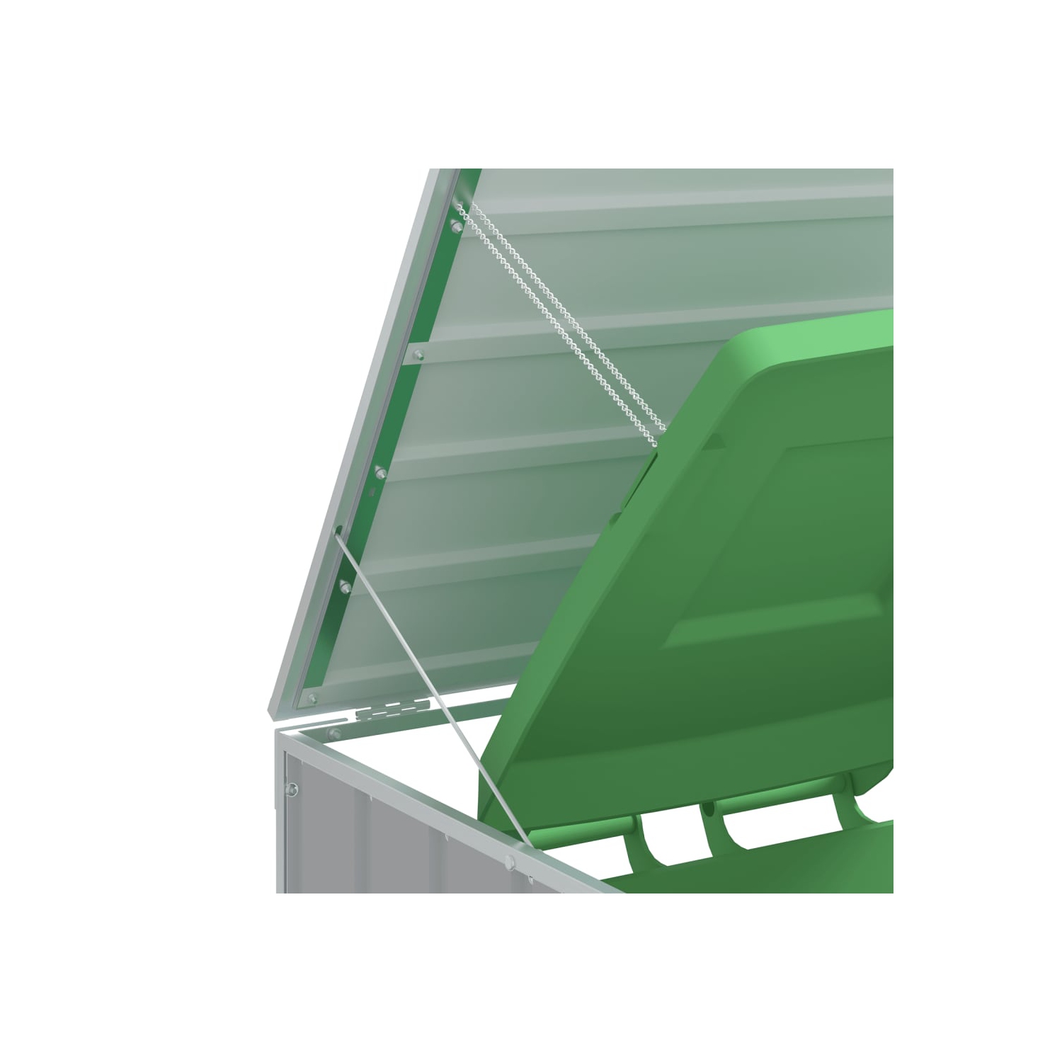 vidaXL Wheelie Bin Storage for Single Bin Grey 72x81x115 cm Steel