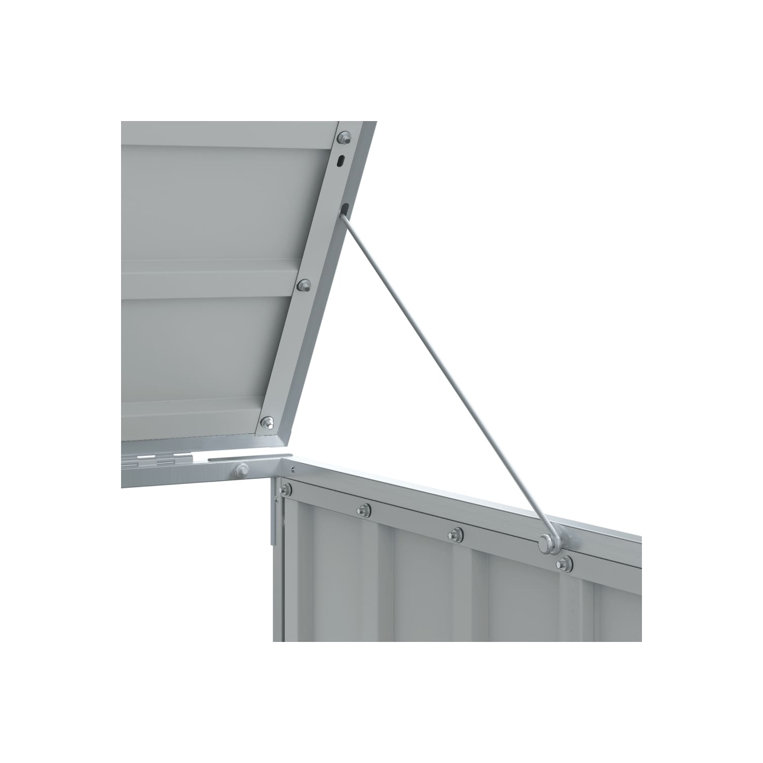 vidaXL Wheelie Bin Storage for Single Bin Grey 72x81x115 cm Steel