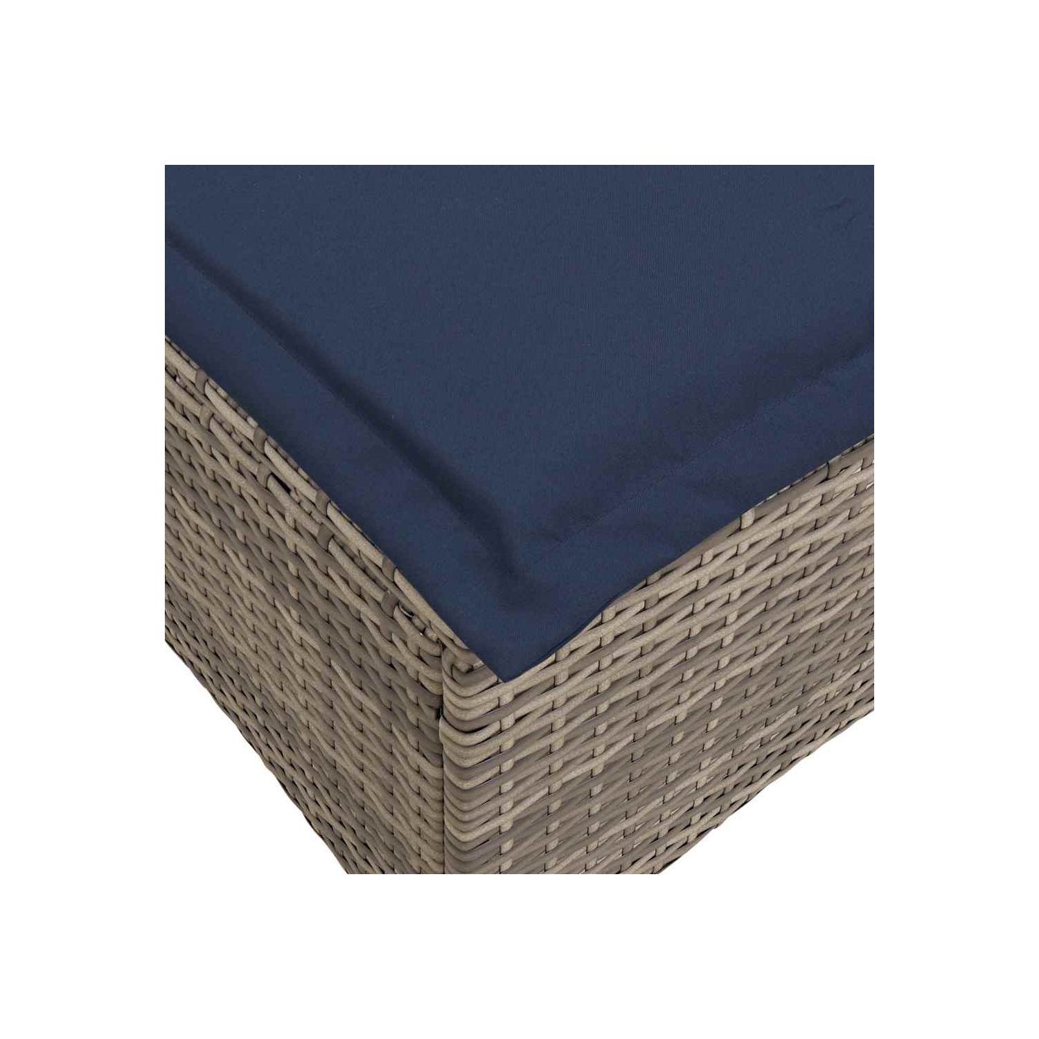 vidaXL 3 Piece Garden Sofa Set with Cushions L-shaped Grey Poly Rattan