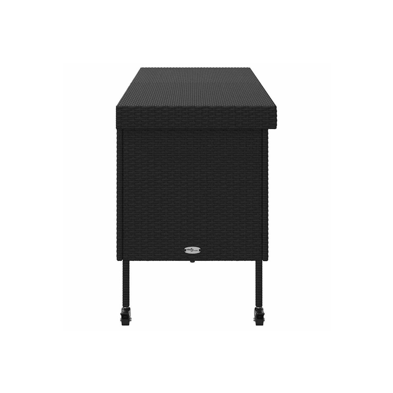 VidaXL – Boîte de rangement de jardin à roulettes en poly 160 x 55 x 75&nbsp;cm noir
