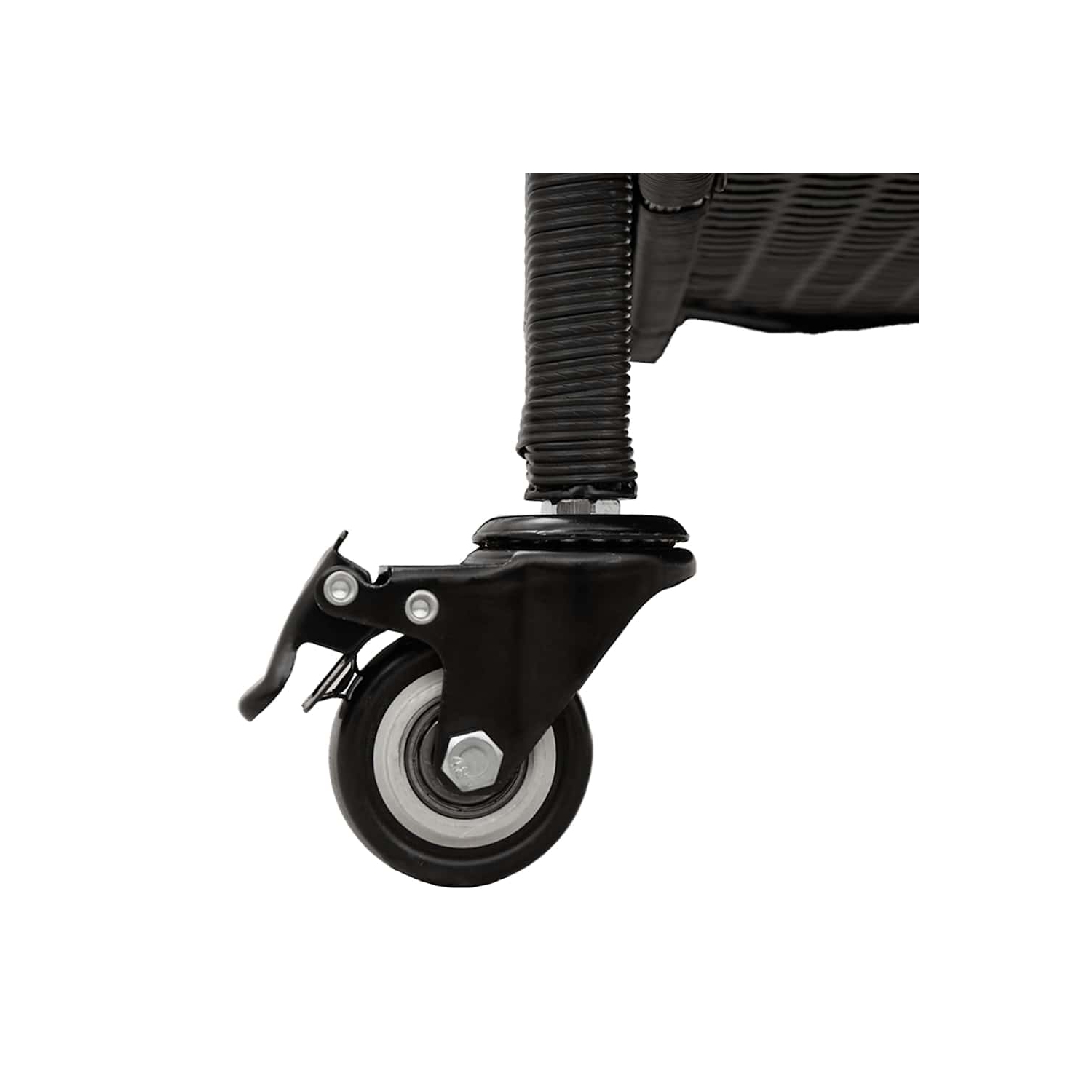 vidaXL Garden Storage Box with Wheels Black 110x55x73 cm Poly Rattan