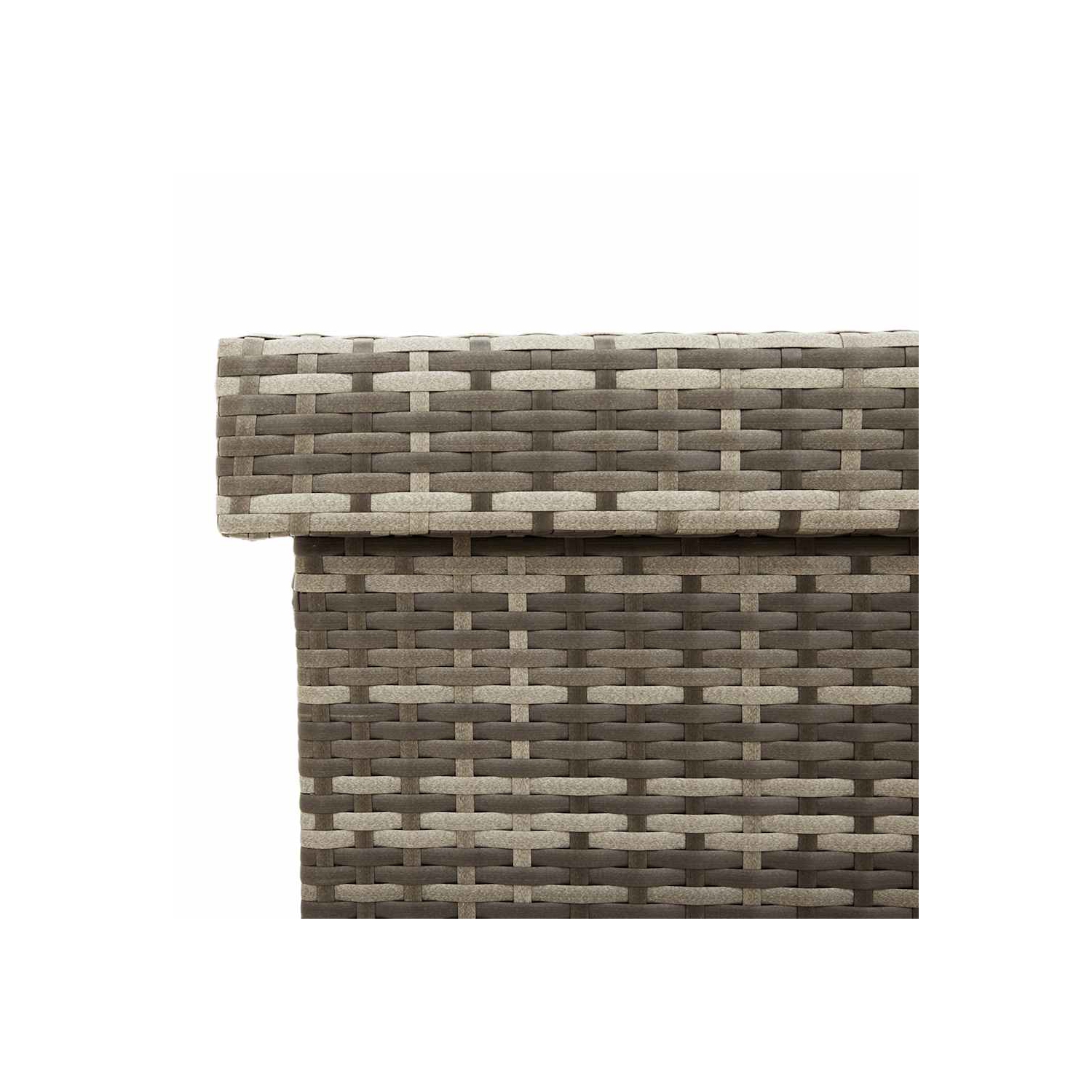 Boîte de rangement de jardin vidaXL avec roulettes en rotin synthétique 160 x 55 x 75&nbsp;cm gris