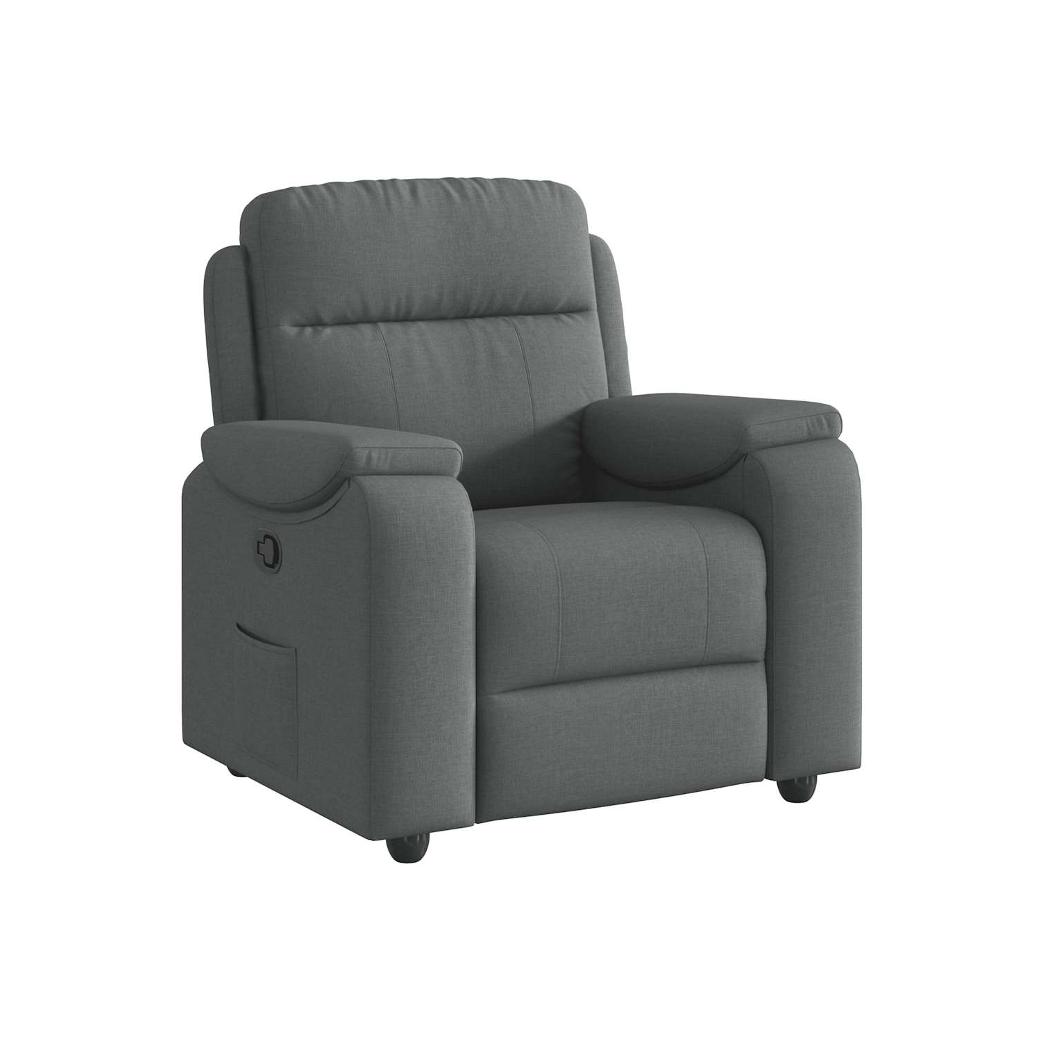 vidaXL Recliner Chair Dark Grey Fabric