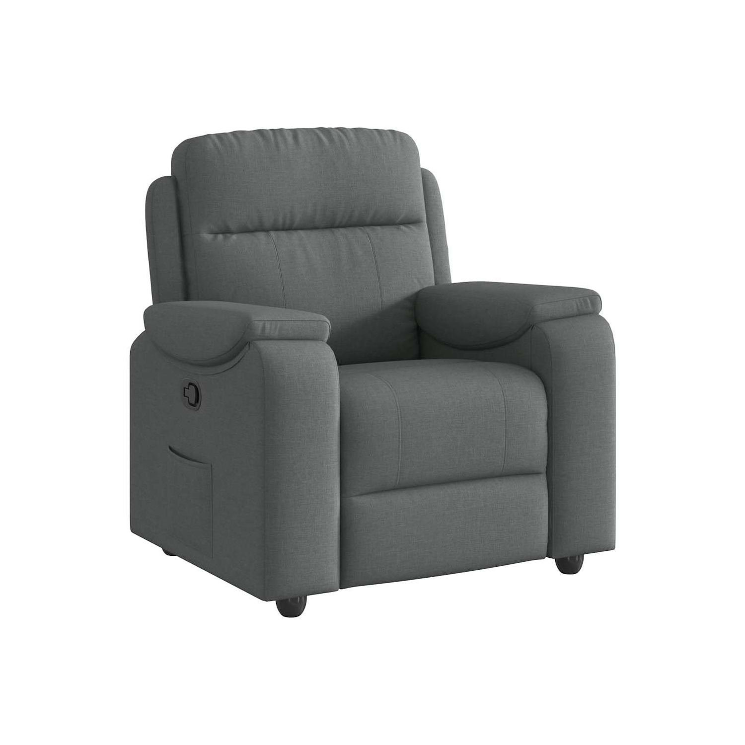 vidaXL Recliner Chair Dark Grey Fabric
