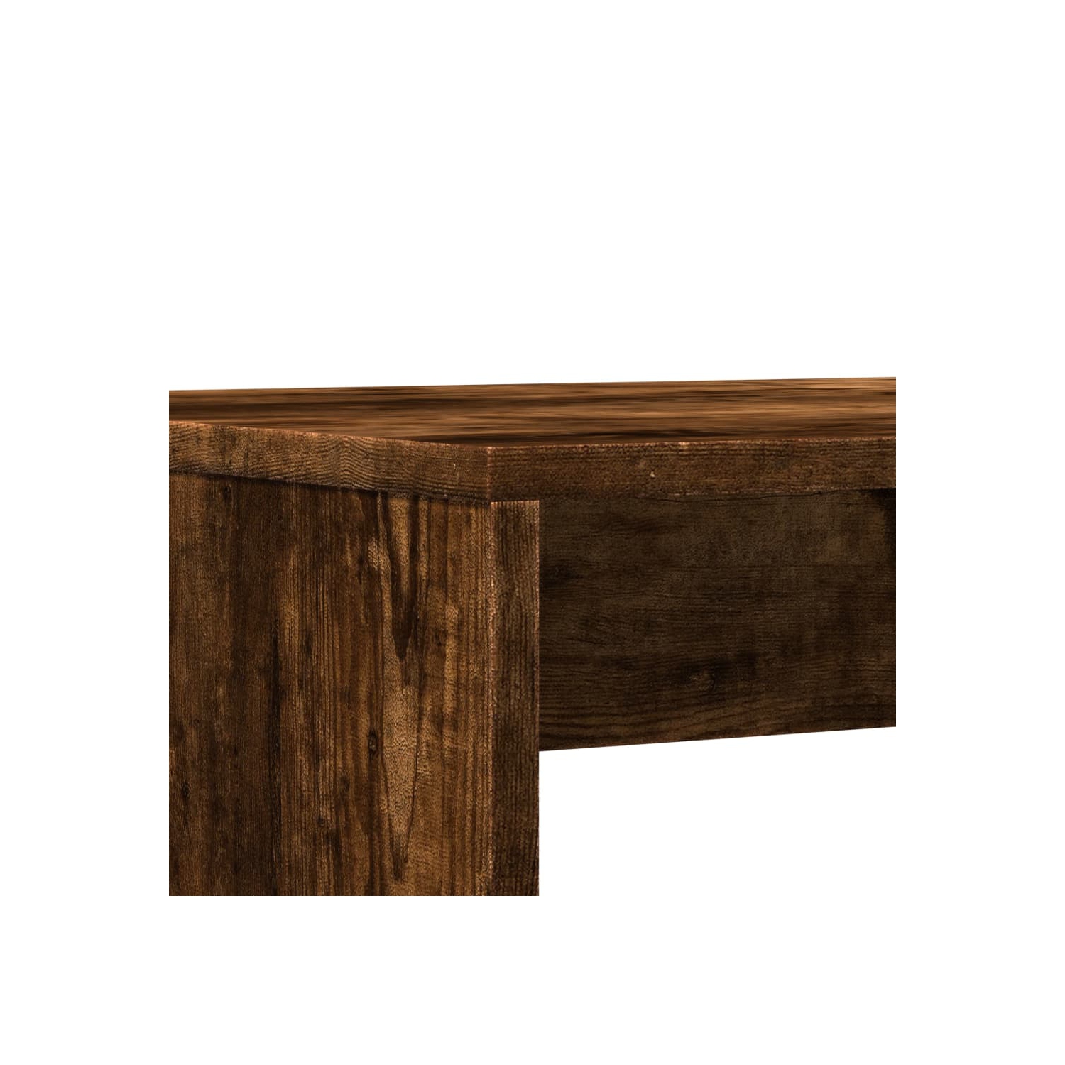 vidaXL 3 Piece Dining Table and Bench set Smoked Oak Engineered Wood