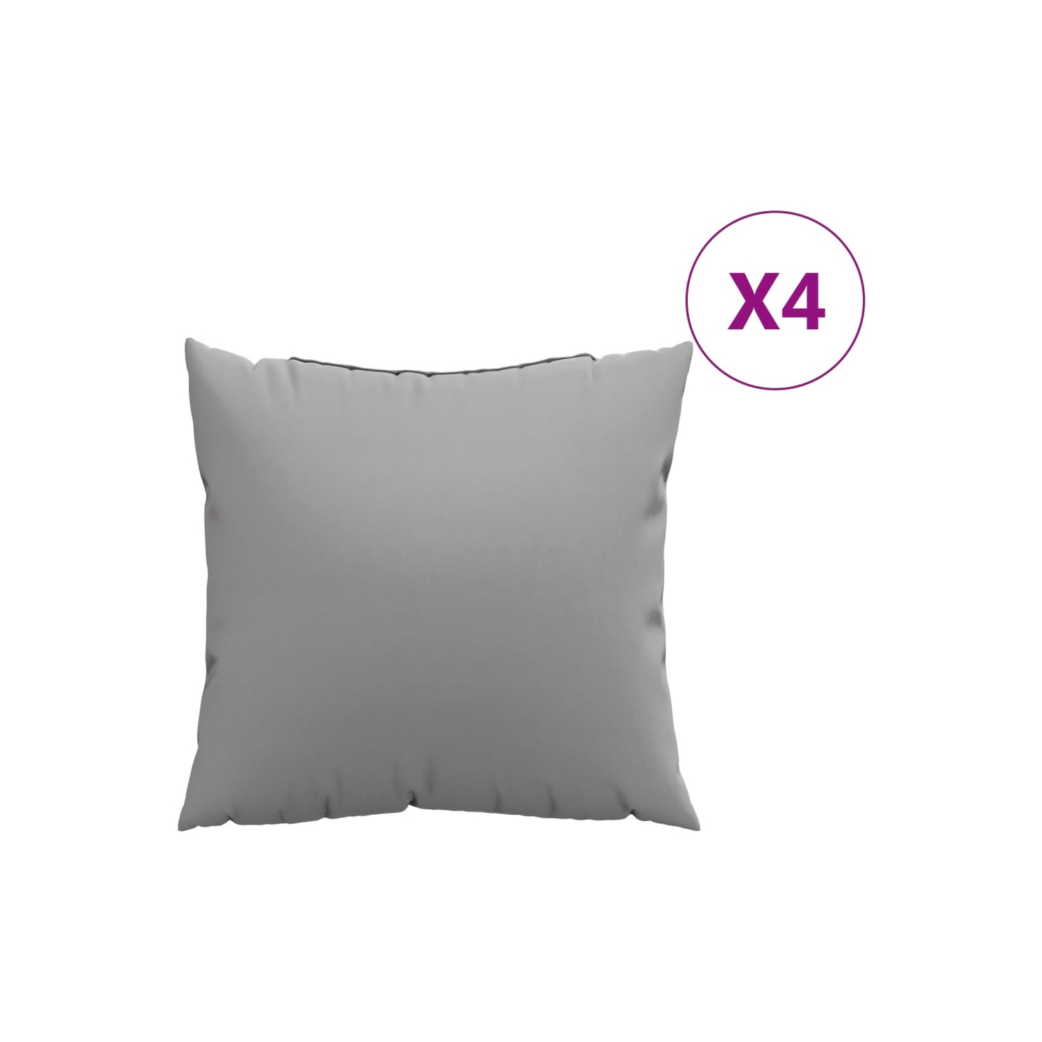 Coussins de canapé vidaXL 4 pièces, tissu 60&nbsp;cm gris 60 pièces