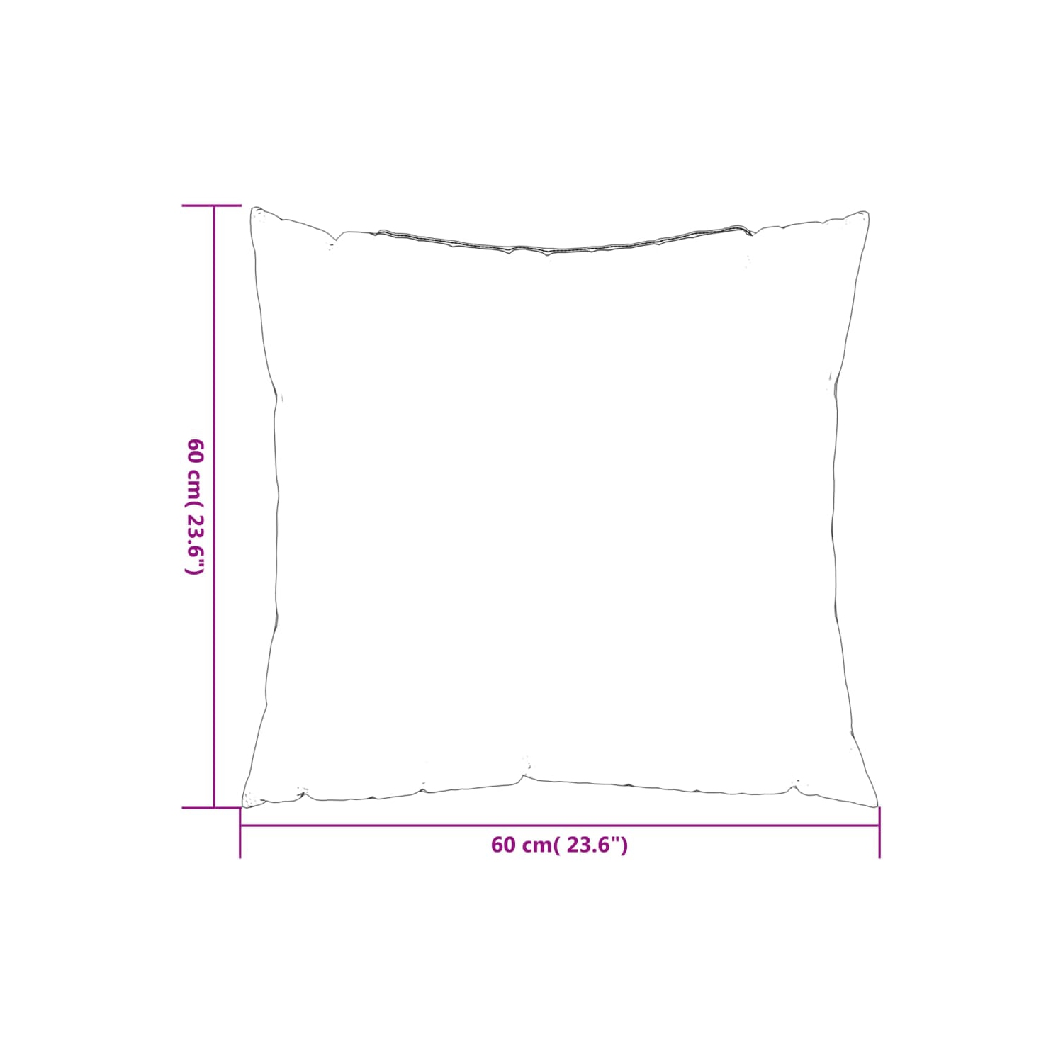 Coussins de canapé vidaXL 4 pièces, tissu 60 cm gris 60 pièces