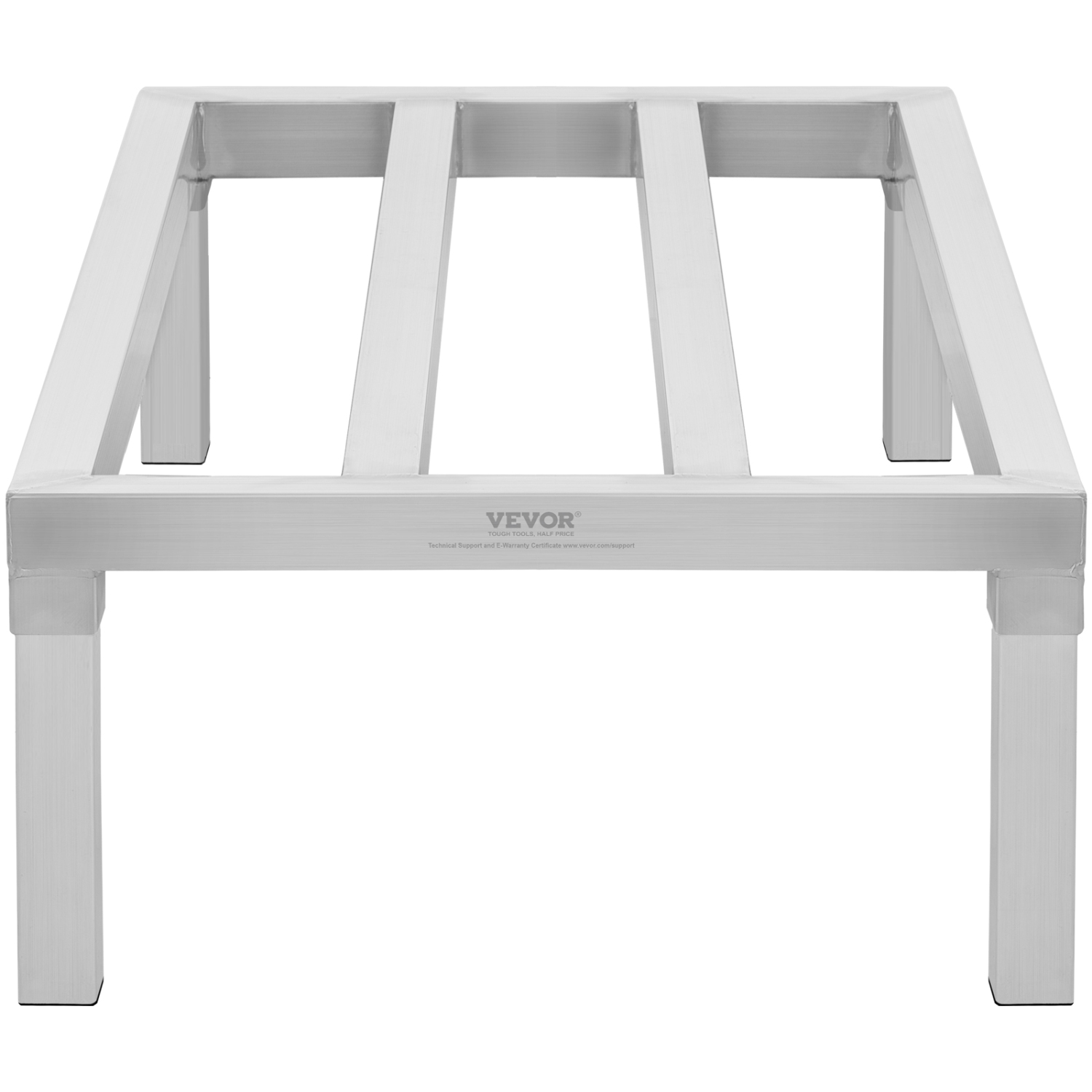 VEVOR 48” x 20” Aluminum Dunnage Rack, Commercial Food Floor Rack, 12” Off the Floor, 1800 lbs Capacity All-Welded Aluminum Storage Rack, for Storage
