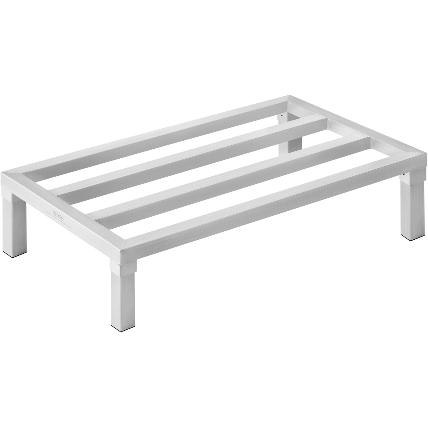 VEVOR 36” x 20” Aluminum Dunnage Rack, Commercial Food Floor Rack, 8” Off the Floor, 1800 lbs Capacity All-Welded Aluminum Storage Rack, for Storage