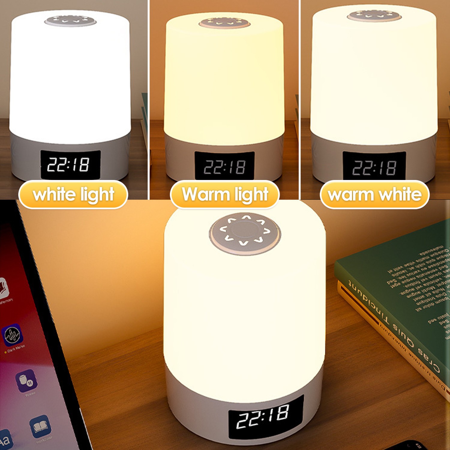 Télécommande Veilleuse Lampe de table rechargeable Lampe de chevet Toucher Alimentation bébé Protection des yeux Confinement Lampe de sommeil