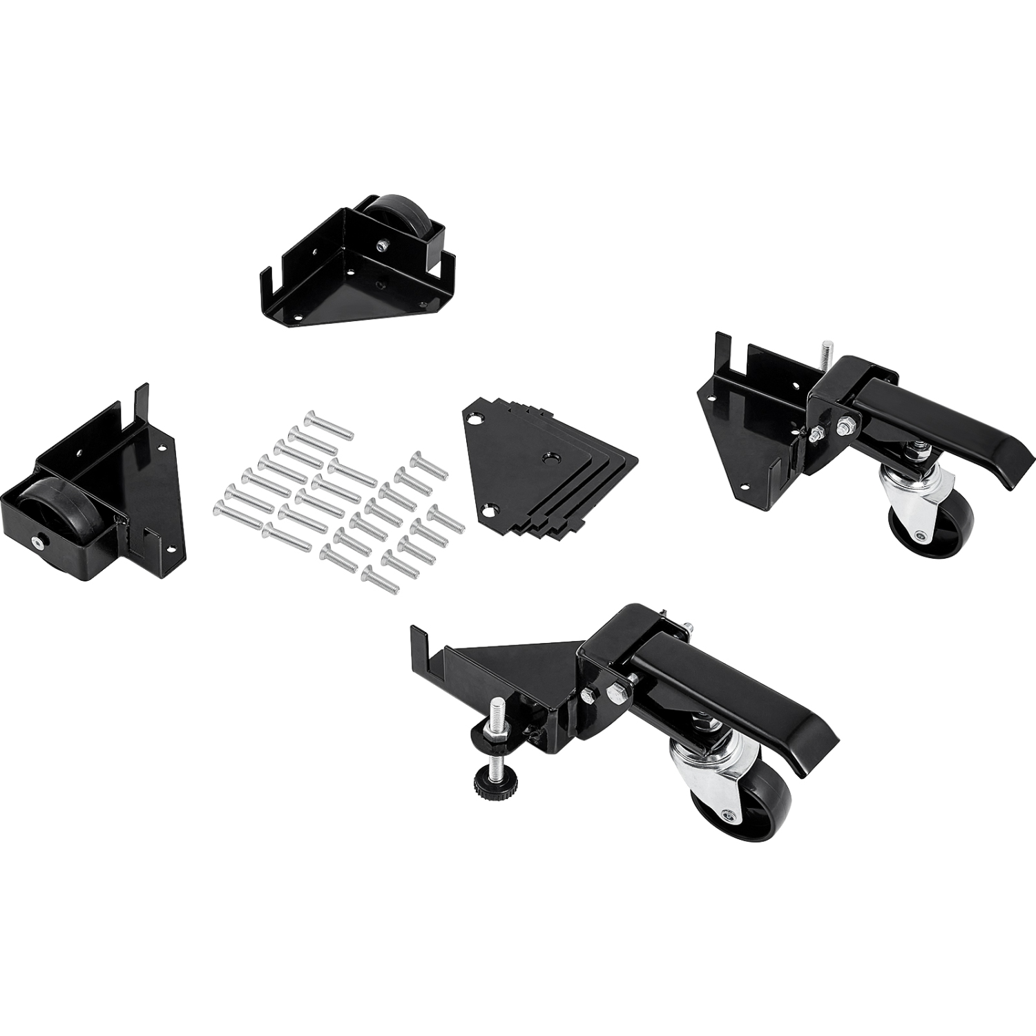 400&nbsp;lb de base mobile VEVOR, capacité de poids réglable de 9,5 x 9,5&nbsp;po à l'infini, support universel robuste à base mobile avec roulettes