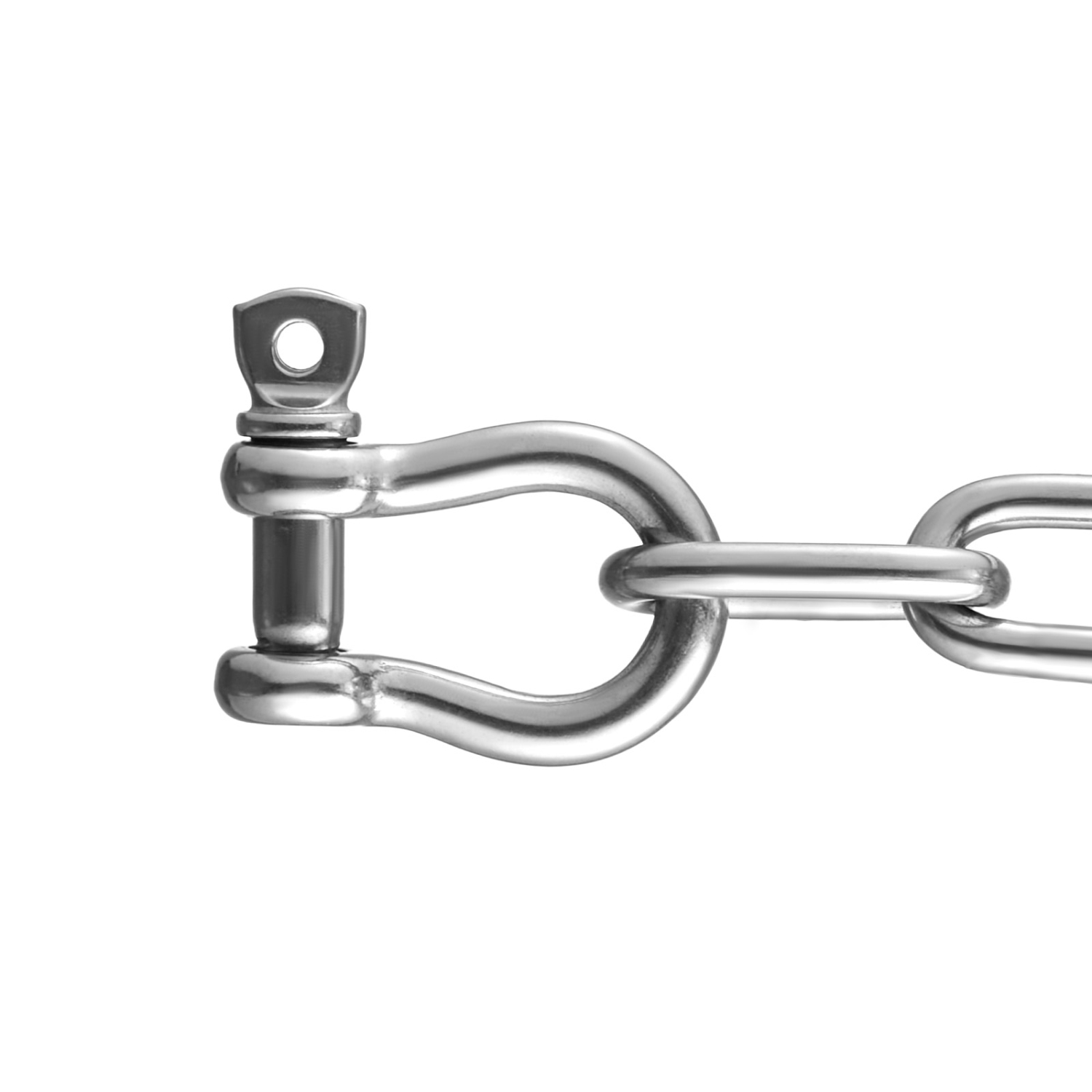 VEVOR 1/4"x4' Boat Anchor Chain, 1700 lbs. WLL/4800 lbs. BS, 316 Stainless Steel Marine Grade Anchor Lead Chain with Dual Lock Ring Shackles for