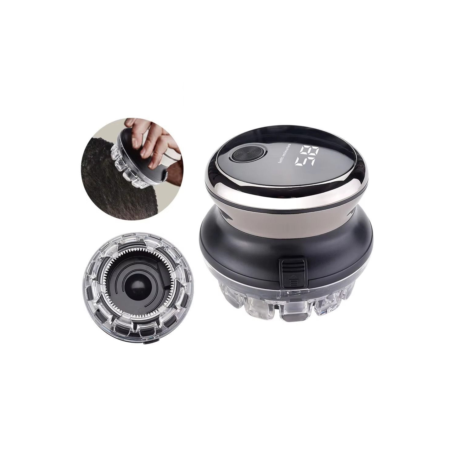 Tondeuse automatique lavable Tondeuse à cheveux rotative pour hommes